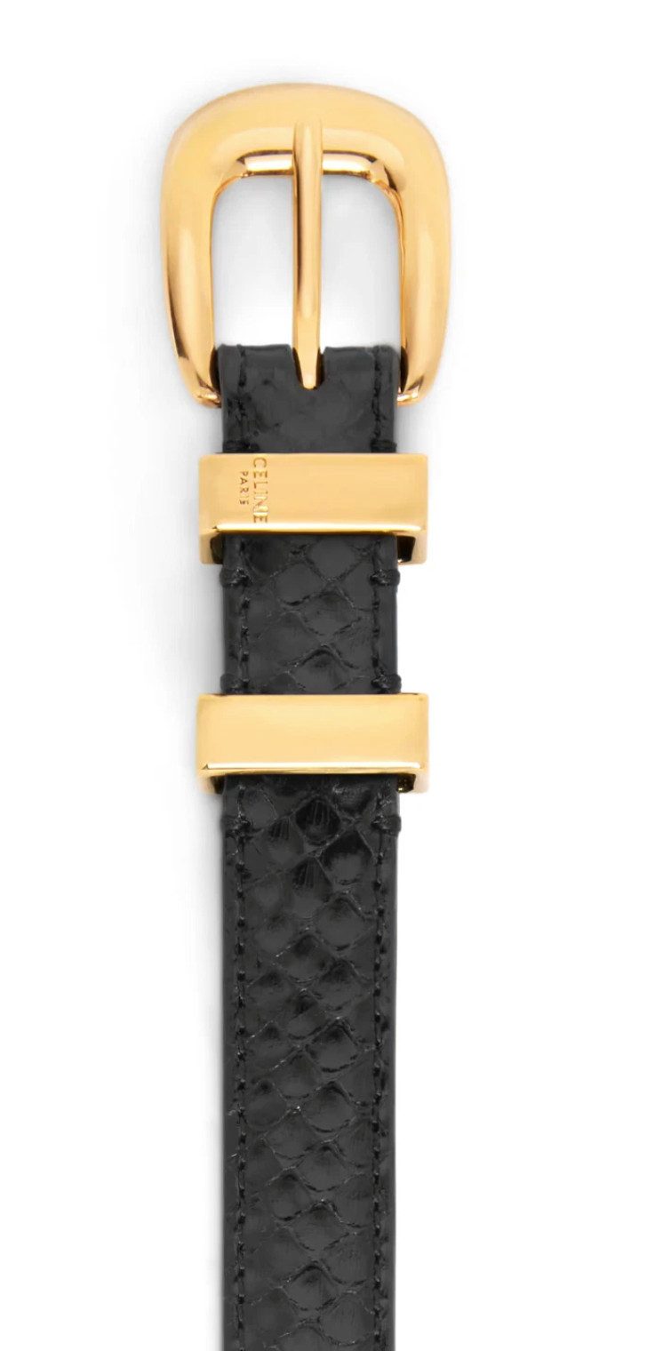 CELINE Ledergürtel Small 18mm Western Gürtel Belt Molurus Made In Italy Luxustradition trifft auf moderne Westernästhetik