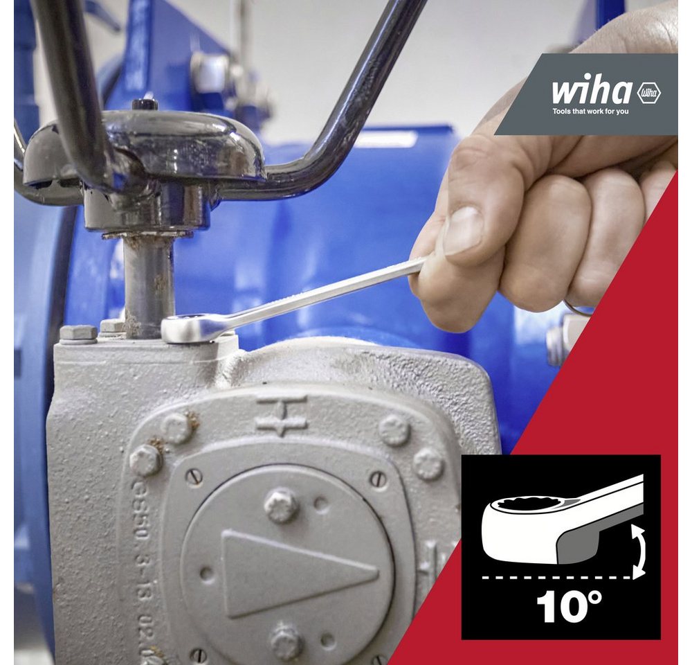 Thumbnail - Wiha Ringschlüssel Wiha 45321 Ring-Maulschlüssel-Satz 13teilig Schlüsselweite (Metrisch)