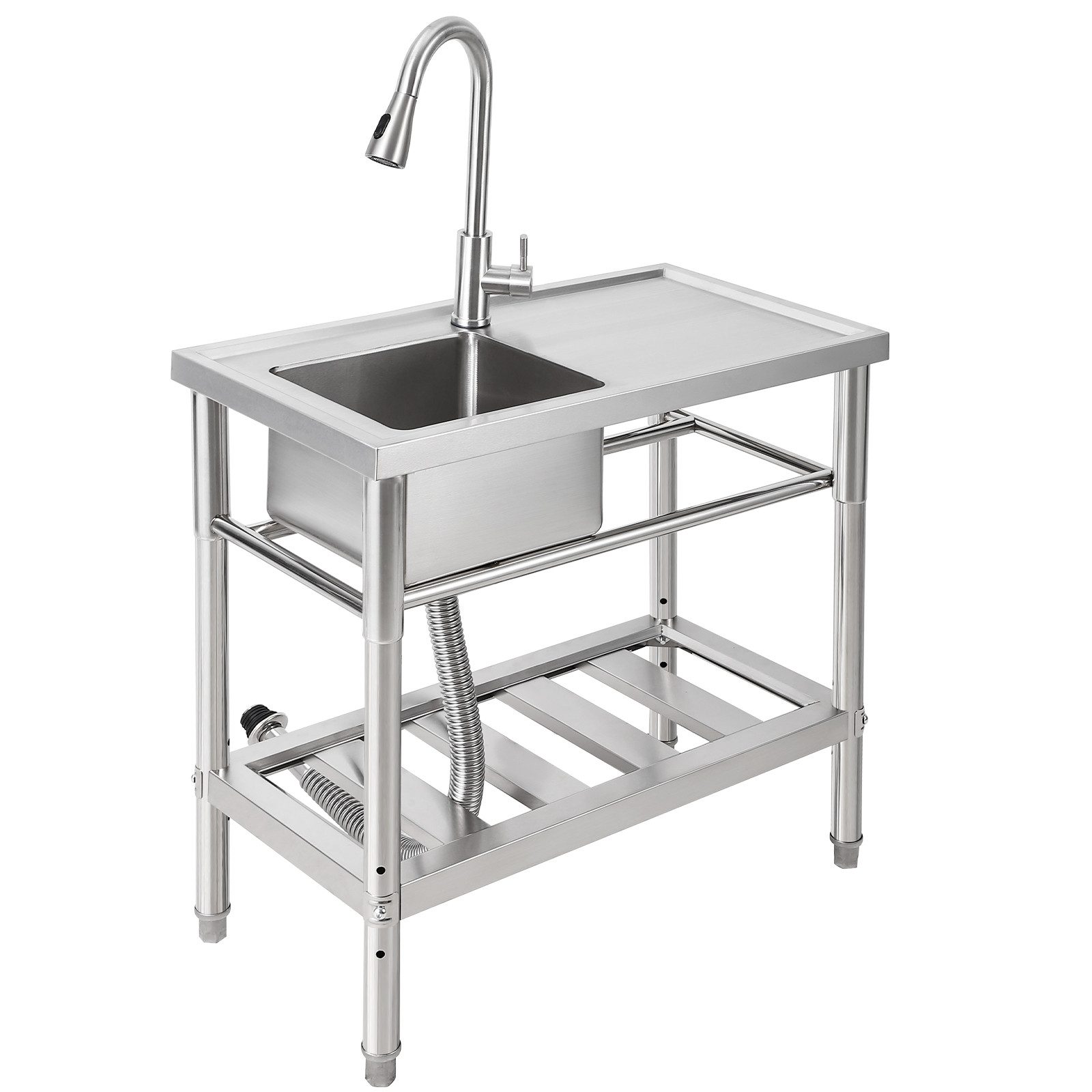 Küchenspüle Küchenspüle Spültisch freistehend,Wasserhahn mit Gartenschlauch