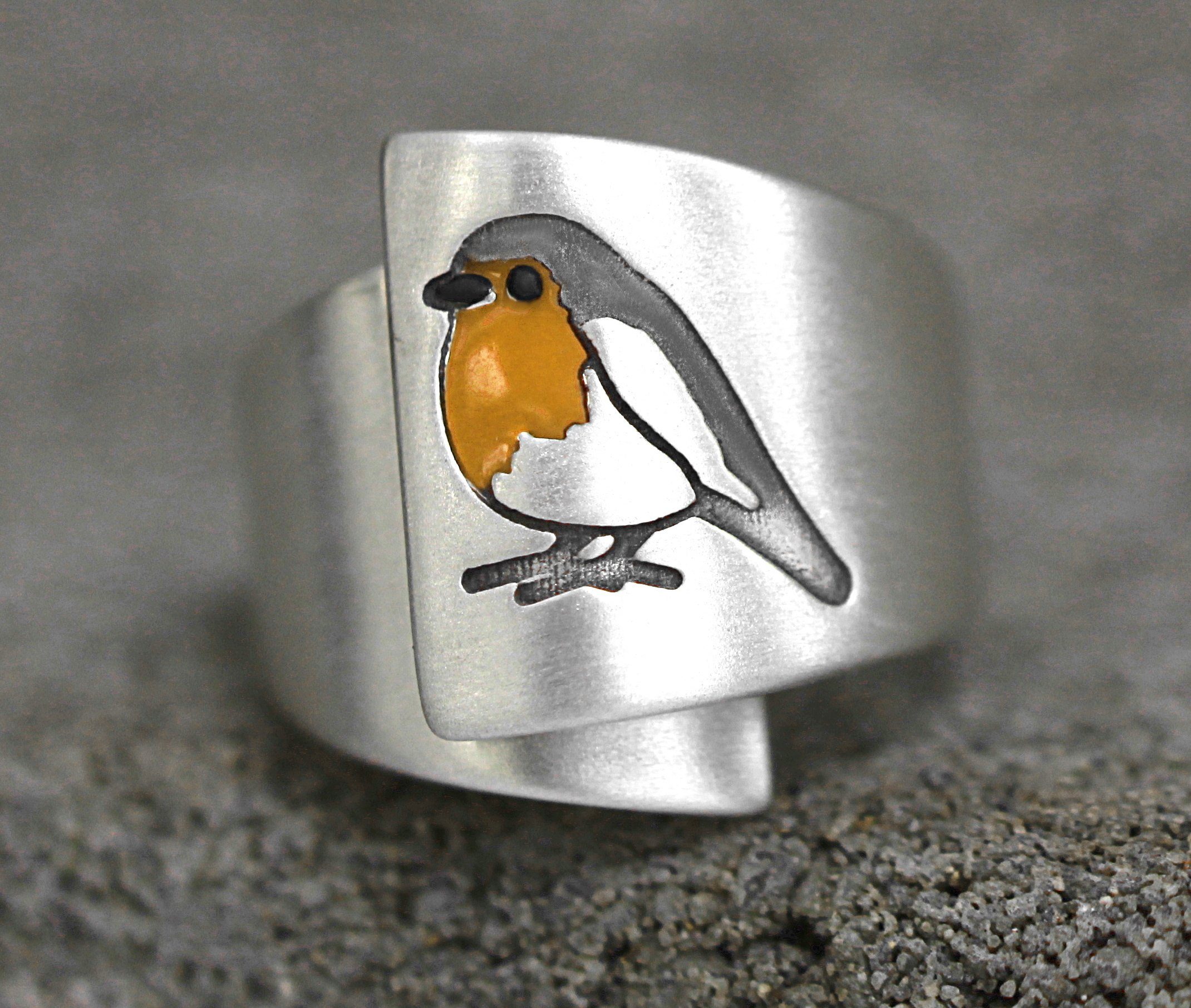 Villa Sorgenfrei Schmuckmanufaktur Silberring Großer Rotkehlchen Ring. 925 günstig online kaufen