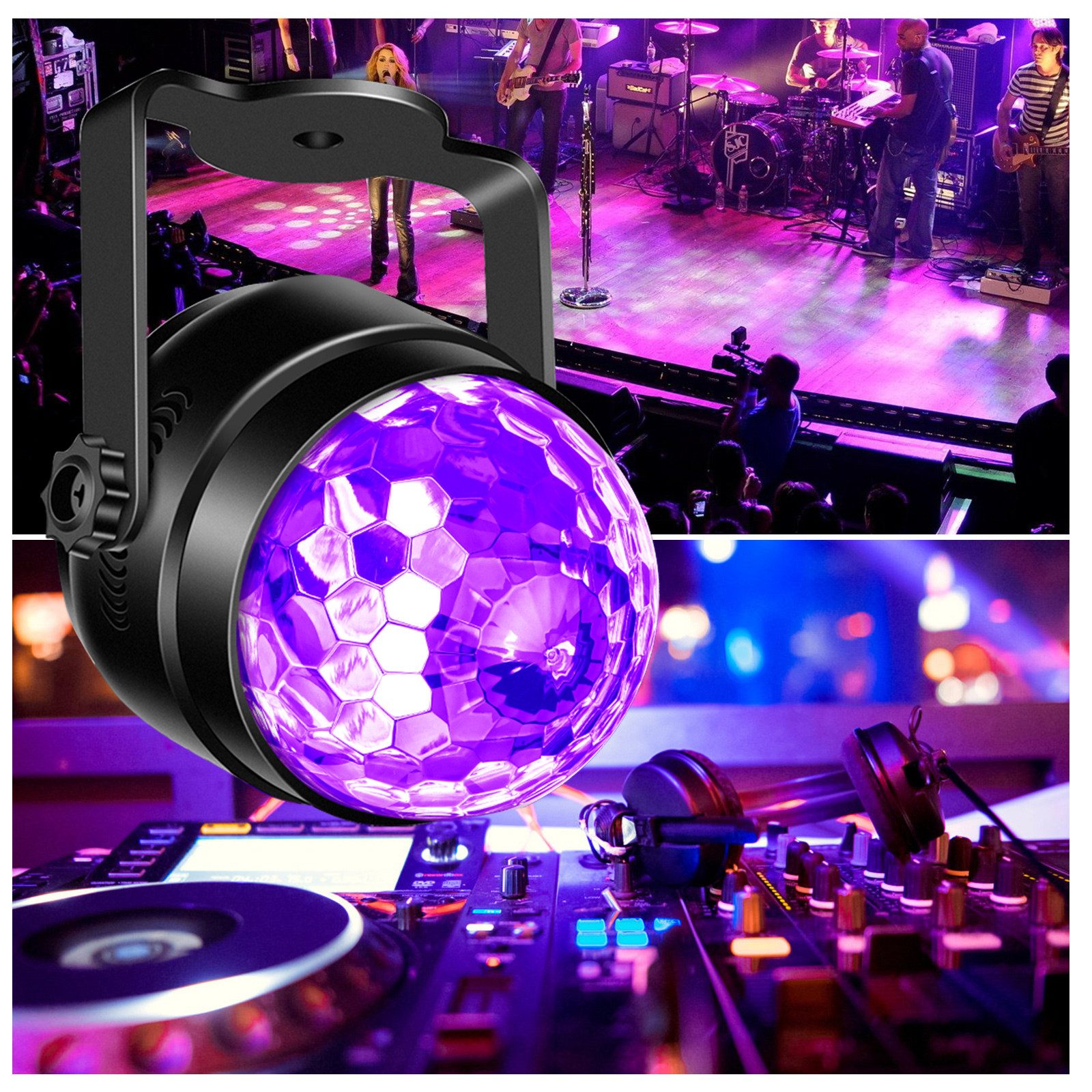 GarveeMore LED Discolicht UV LED Disco Partylicht 6W – Bild 2 von 5