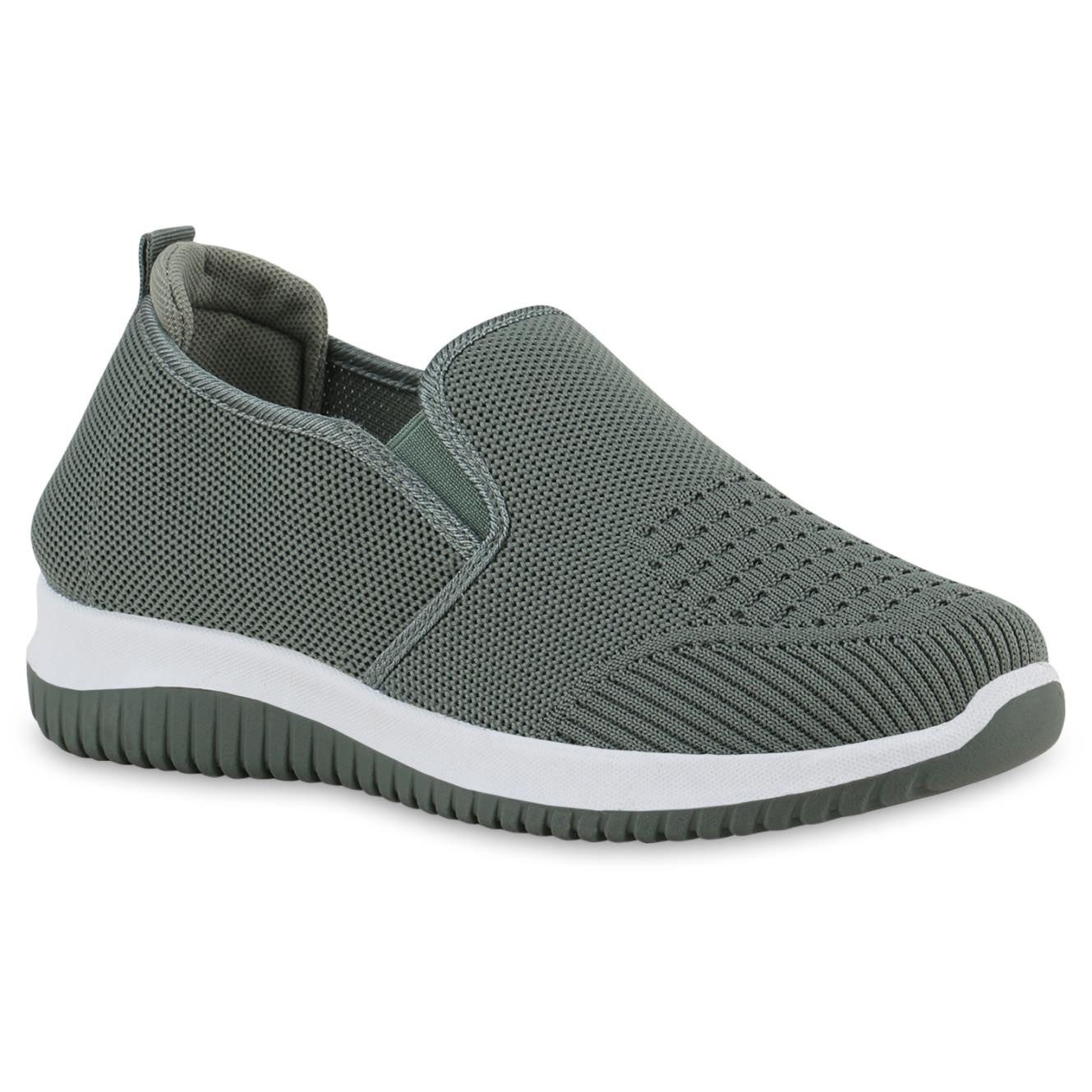 VAN HILL 841705 Laufschuh Damen Slip Ons Sportschuhe Sportliche Strick Prof günstig online kaufen