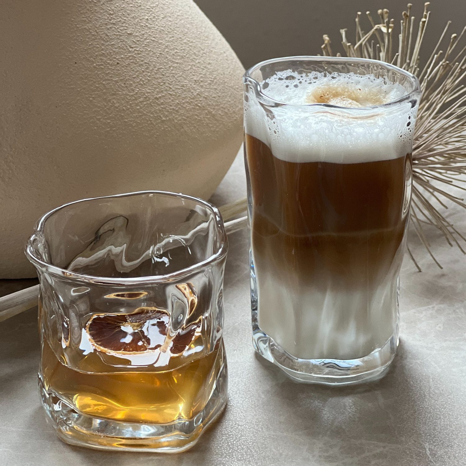 Zoha Glas Diamond Clear Glas Trinkgläser Cocktailgläser, 12-tlg., Glas, Hitzebeständig Eiskaffeegläser Tee Wasser Saft Kaffee
