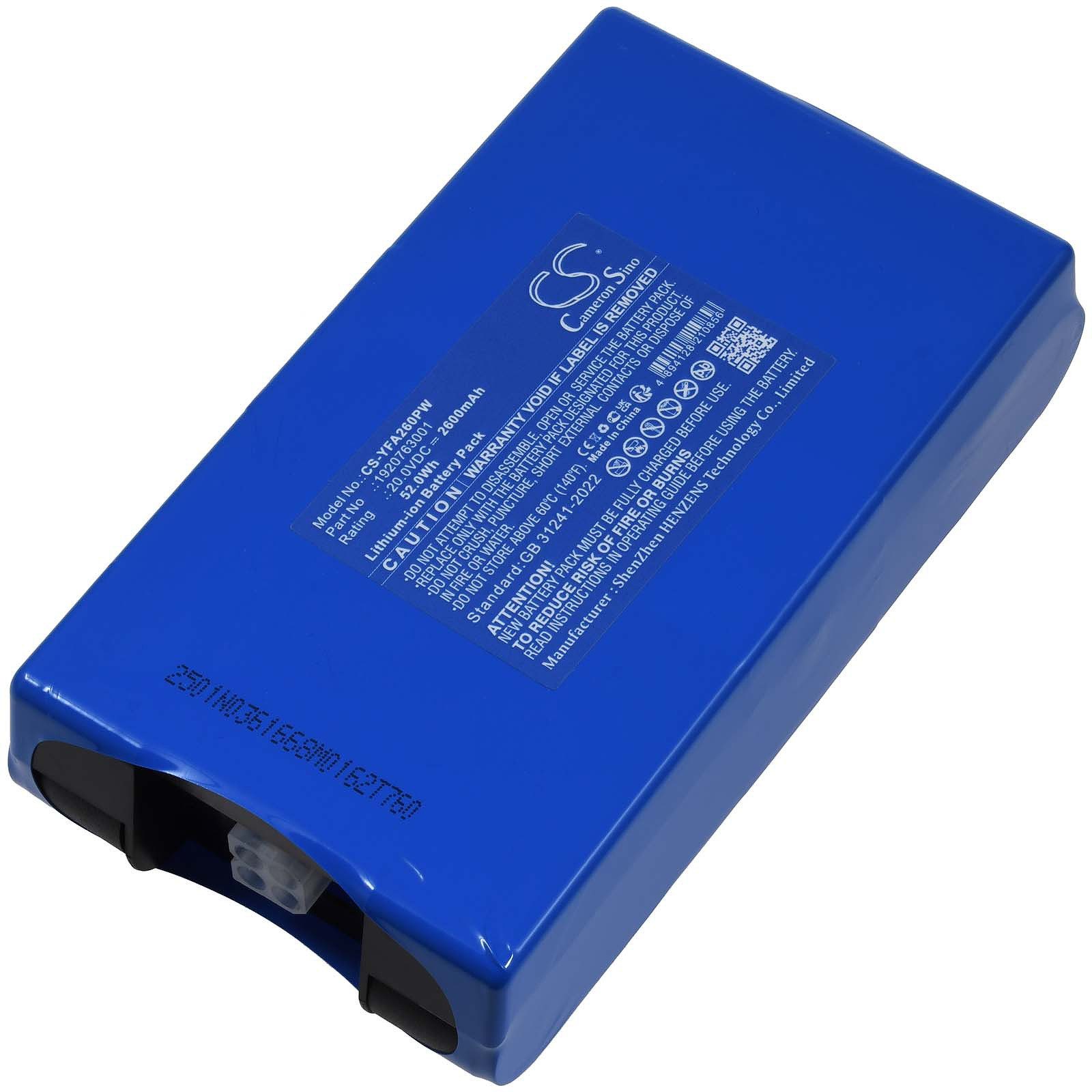 Powery Akku für Yard Force MB 400 Akku 2600 mAh (20 V)