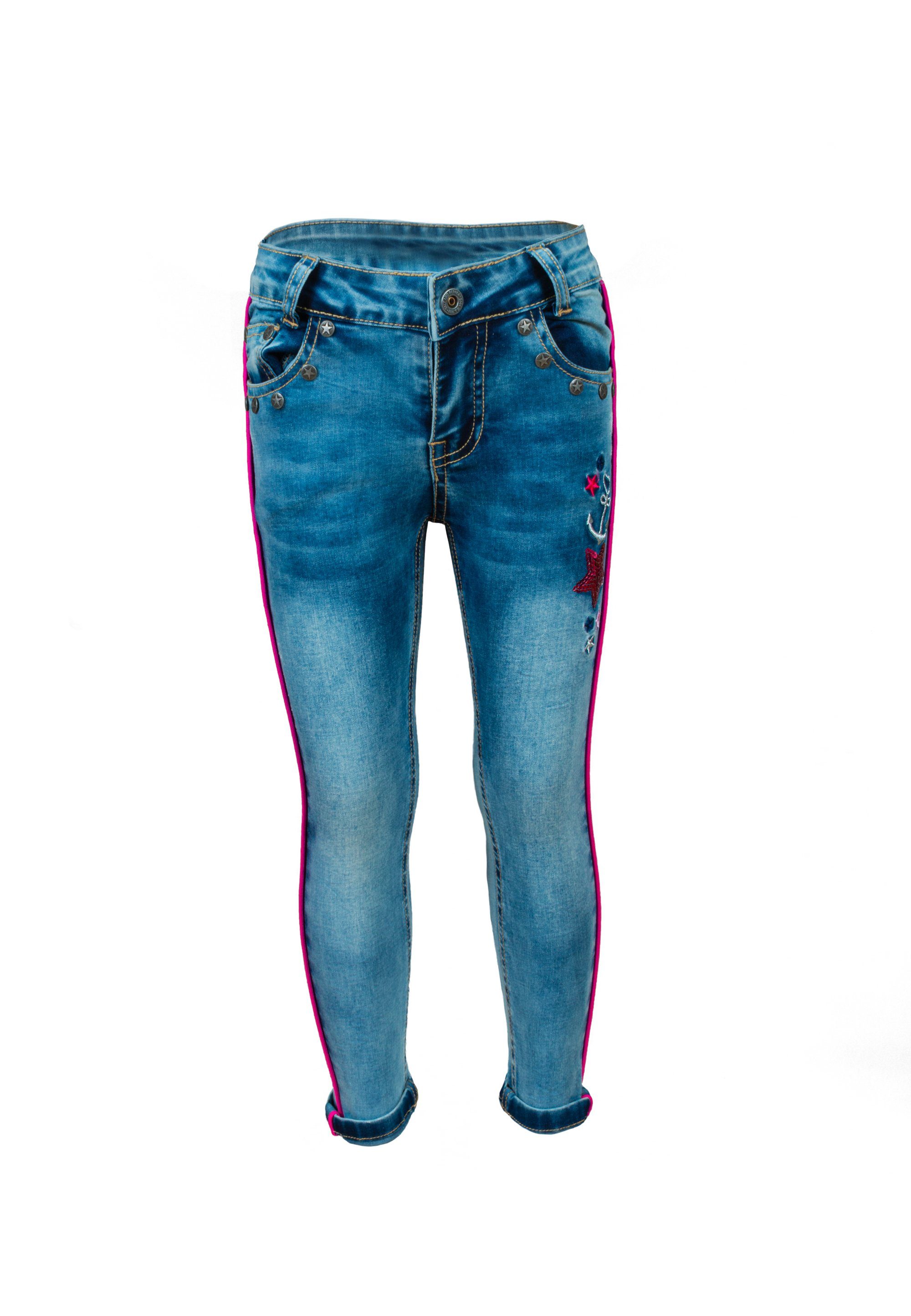SALT AND PEPPER Stoffhose Jeans EMB Sequins Stars (1-tlg)