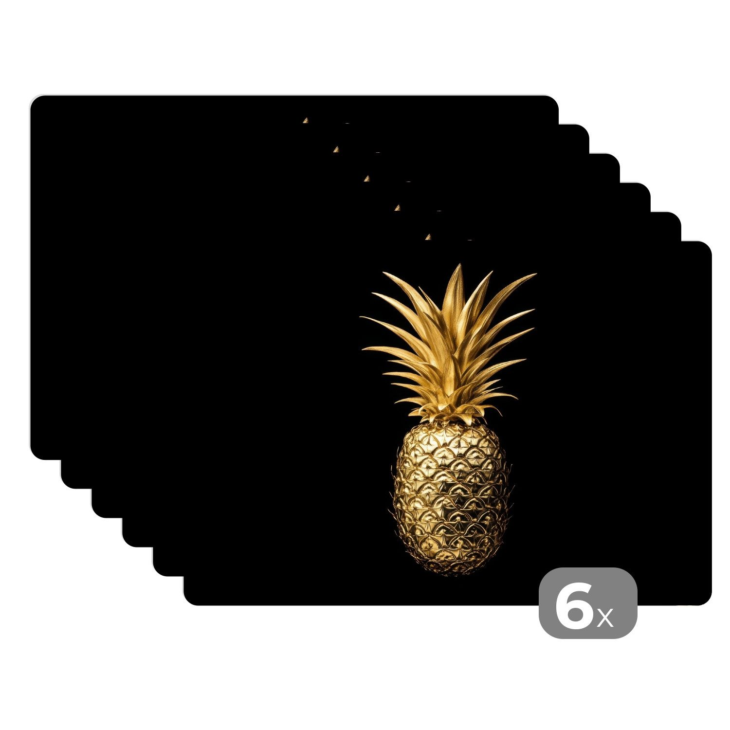 MuchoWow Platzset Ananas - Schwarz - günstig online kaufen