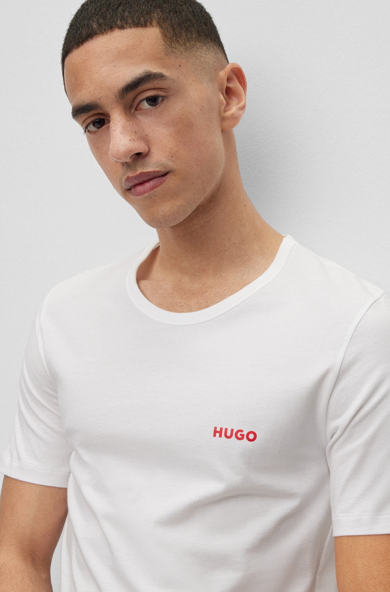 HUGO T-Shirt RN TRIPLET P weiß (3-tlg)