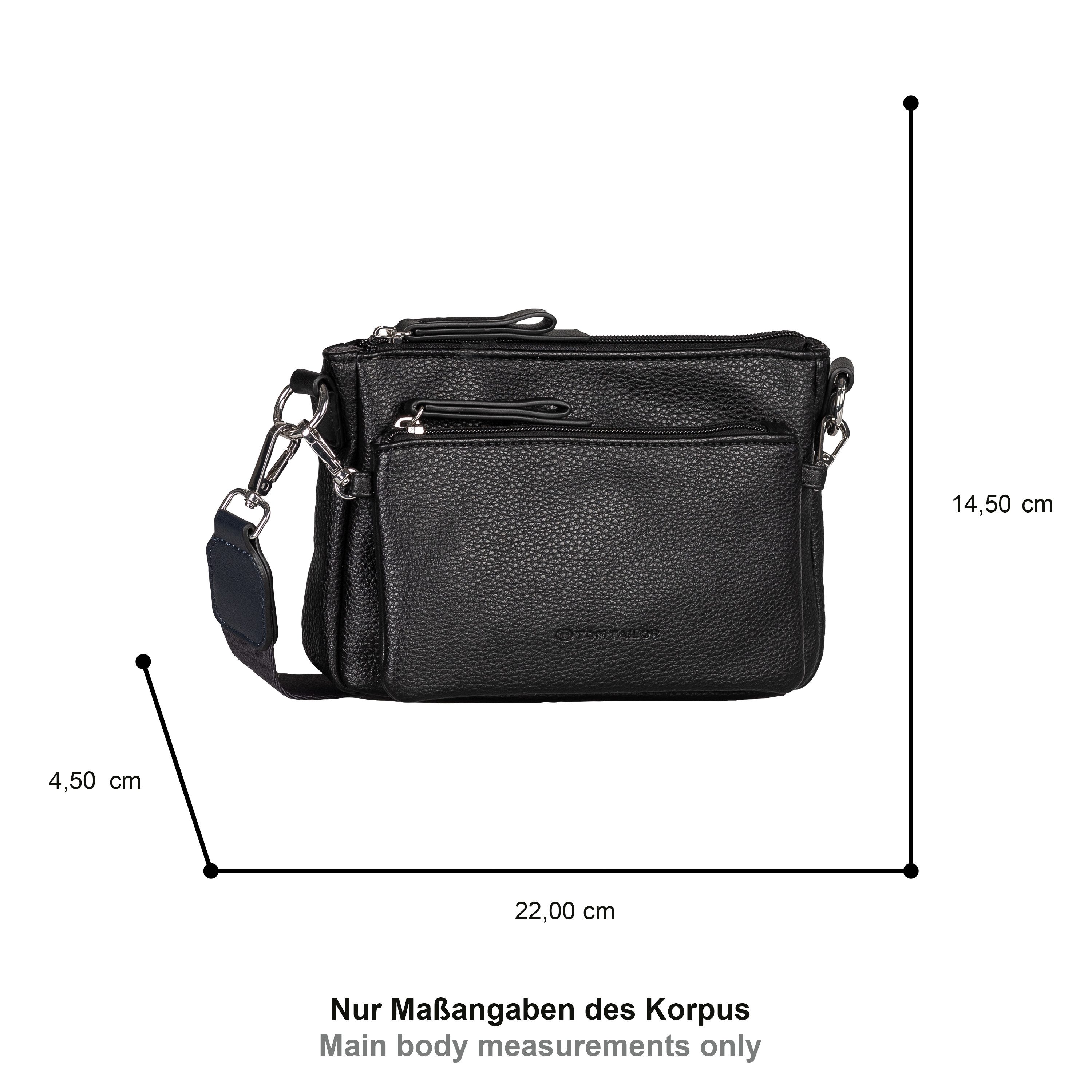 TOM TAILOR Umhängetasche Jamila (Set, Abnehmbare Vortasche wird mit Schultergurt zur kleinen Umhängetasche), Damen Umhängetasche, 2-in-1 Tasche mit Vortasche