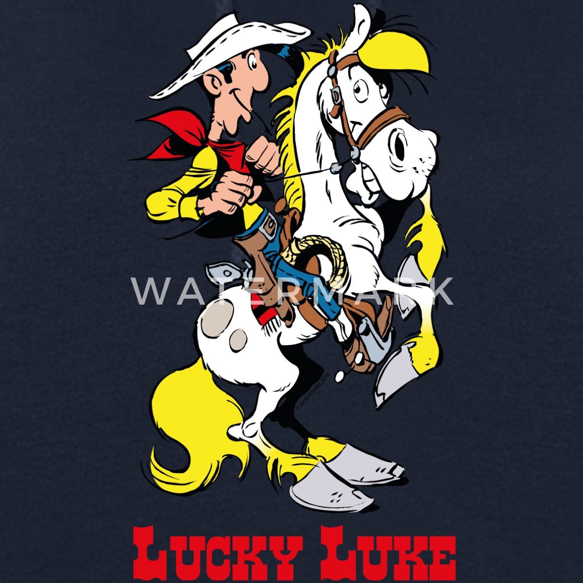 Spreadshirt Hoodie Lucky Luke mit Pferd Jolly Jumper Damen Hoodie (1-tlg)