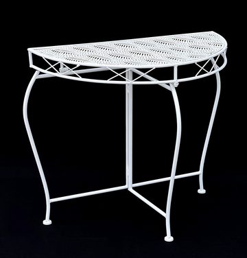 DanDiBo Konsolentisch Konsolentisch Wandtisch Weiss Beistelltisch Metall 75 cm Gartentisch