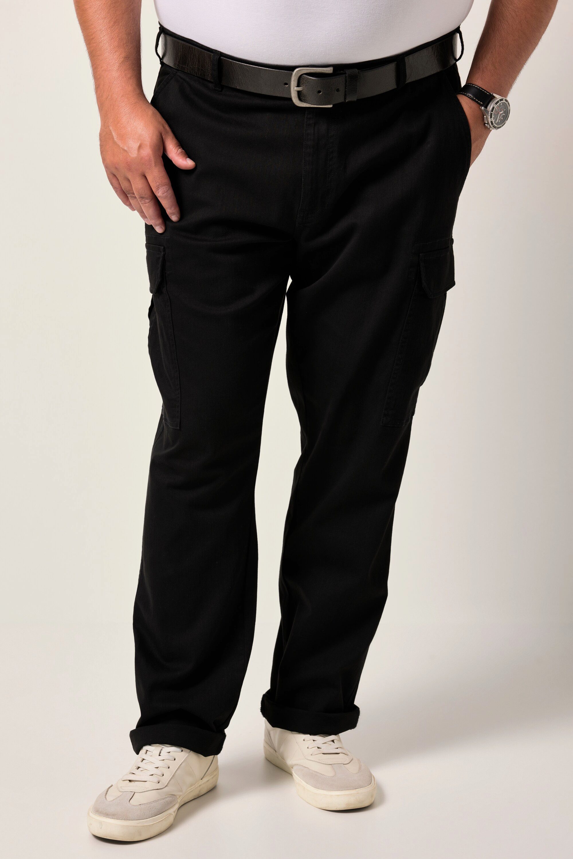 5-Pocket-Jeans Cargohose Bauchfit Straight Fit Colordenim