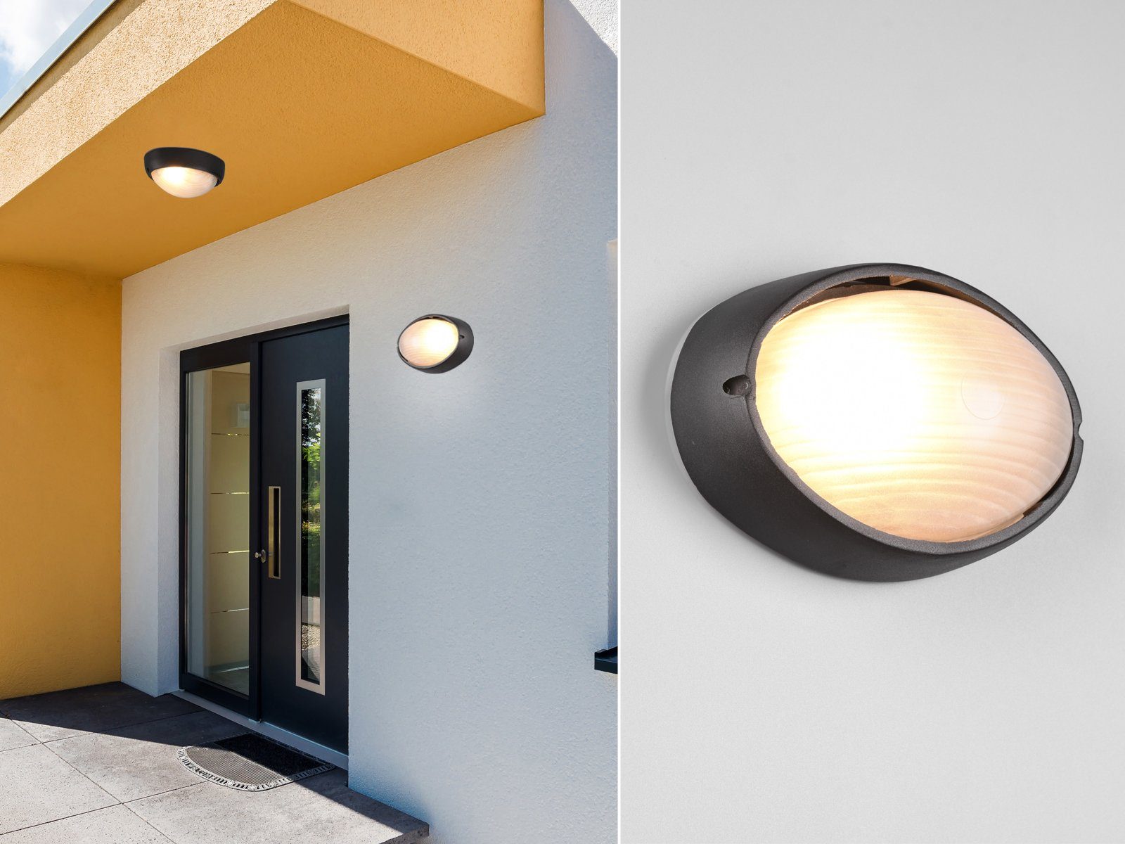 TRIO Leuchten Außen-Wandleuchte, ohne Leuchtmittel, oval, Fassaden-Beleucht günstig online kaufen