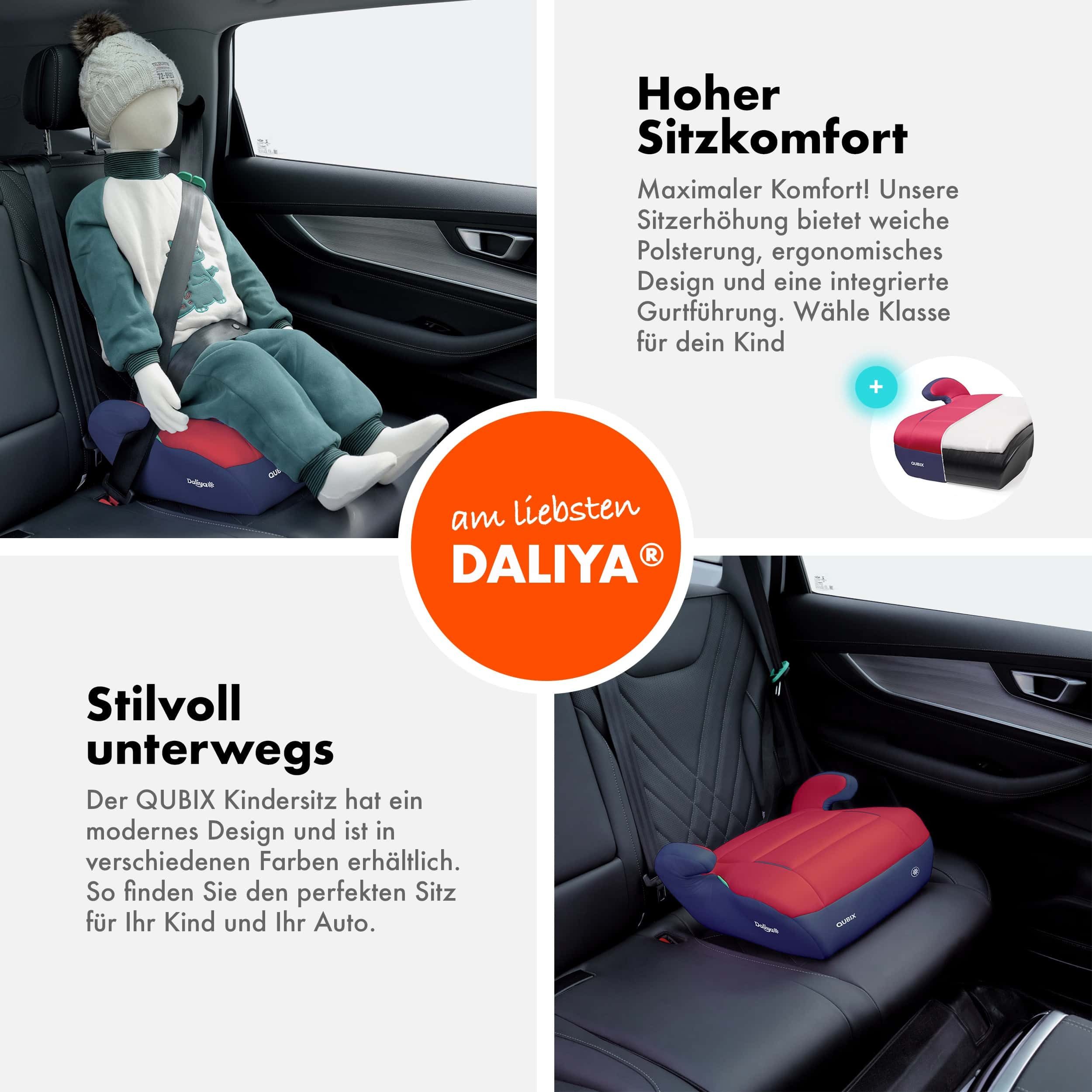 Daliya® Kindersitzerhöhung QUBIX I-Size Sitzerhöhung, Kindersitzerhöhung, Kindersitz, ab: ab 6 Jahre oder 125cm Körpergröße, bis: bis 12 Jahre oder 150cm Körper – Bild 4 von 5