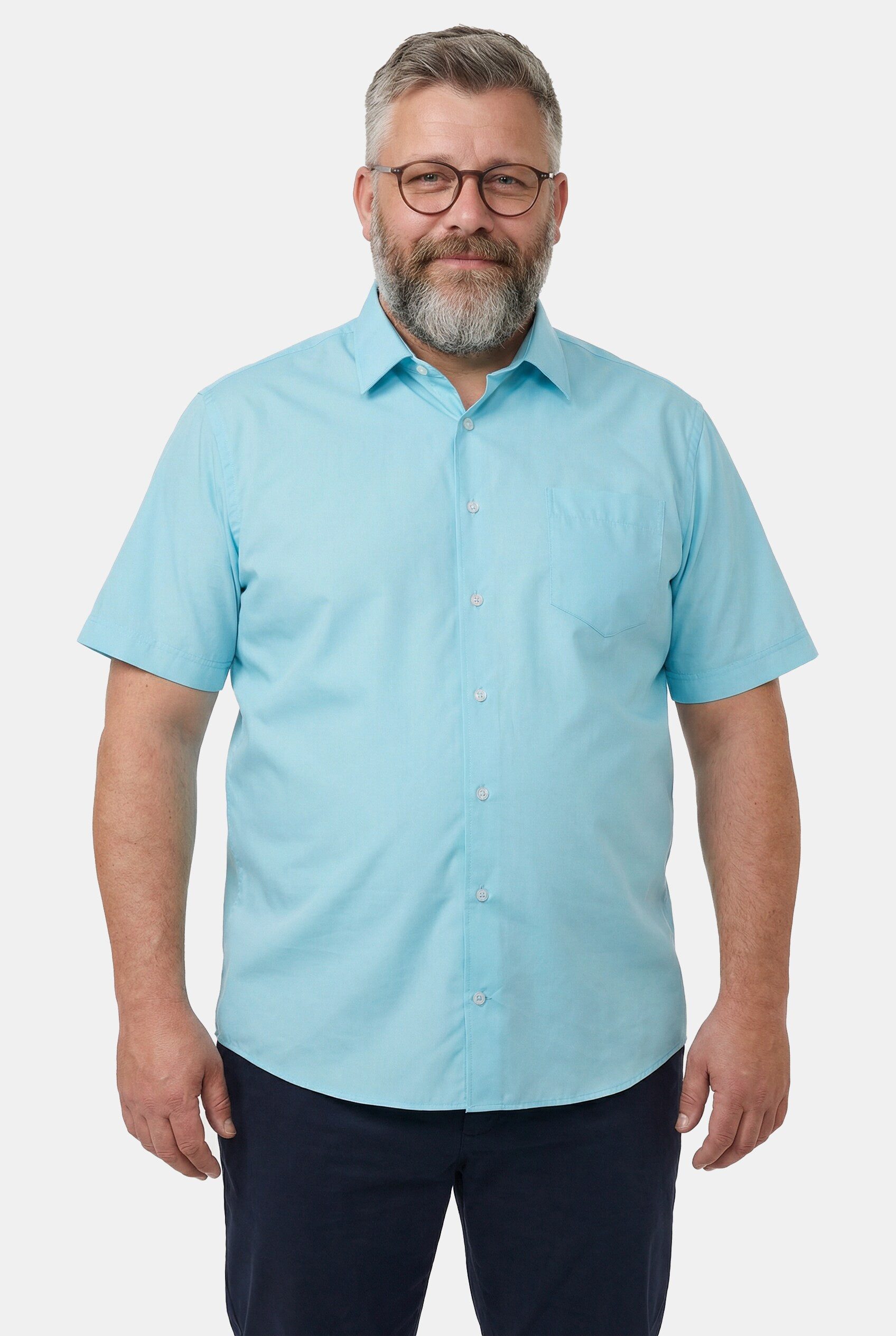 Men Plus Kurzarmhemd Businesshemd Halbarm EasyCare Kentkragen günstig online kaufen