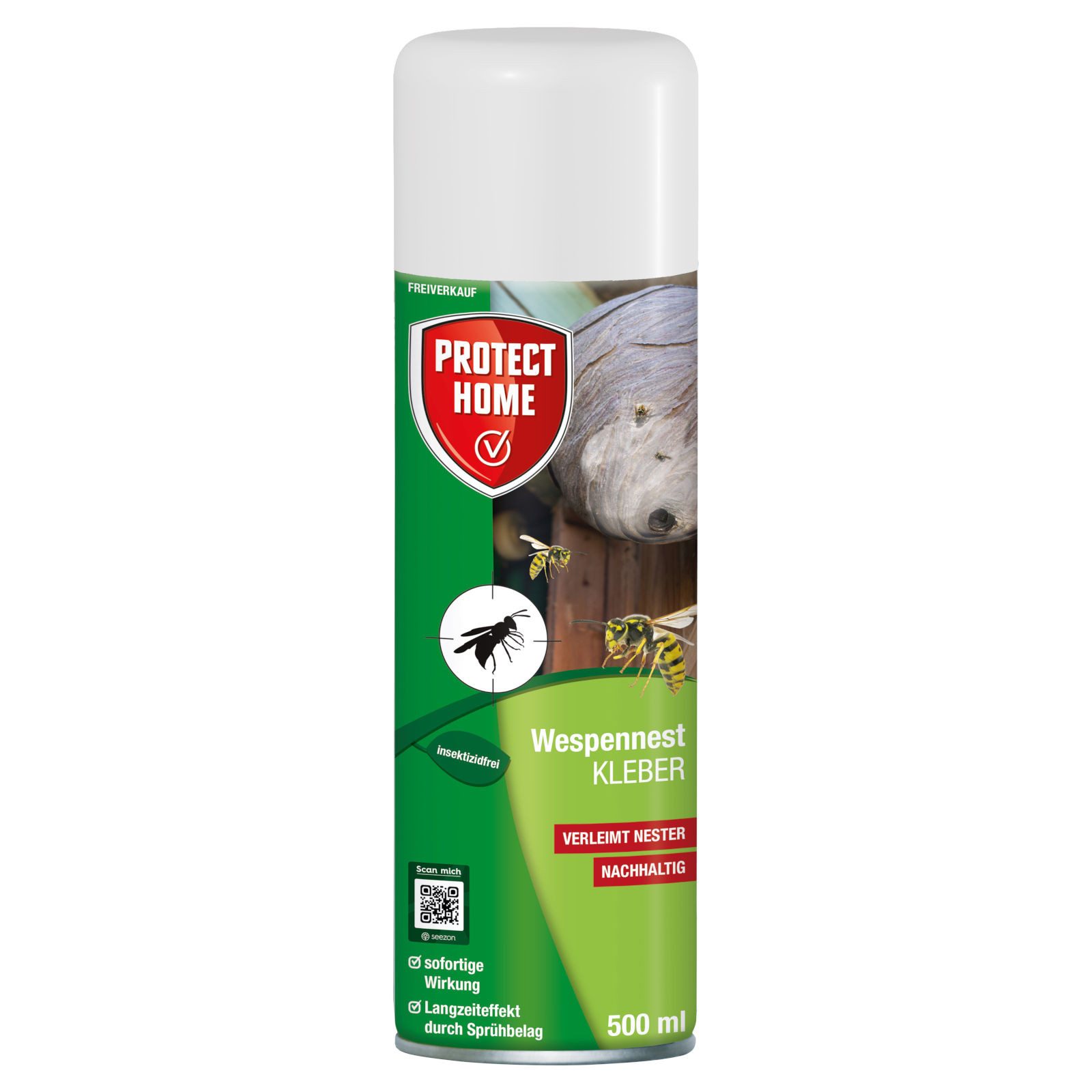 Protect Home Insektenspray Wespennest Kleber, 500 ml, 500 ml, Frei von chemischen Insektiziden