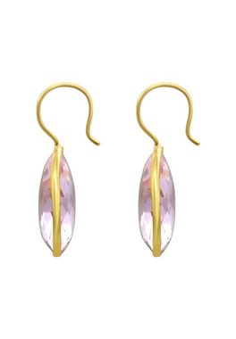 Gemshine Paar Ohrhänger Rosa Onyx Tropfen - CANDY