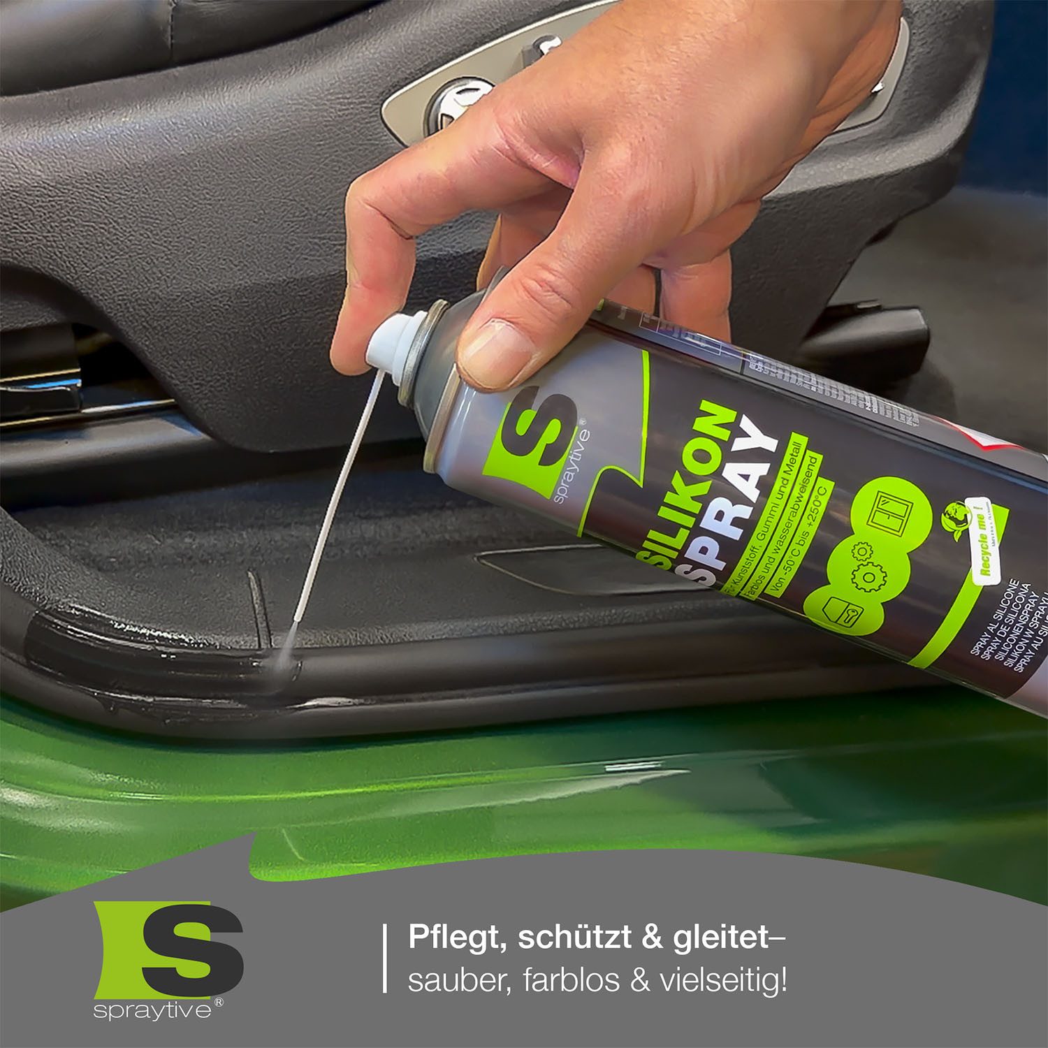 Spraytive Silikonöl 2x 500ml Silikonspray – farbloses Schmiermittel & Gleitmittelspray, Made in Germany