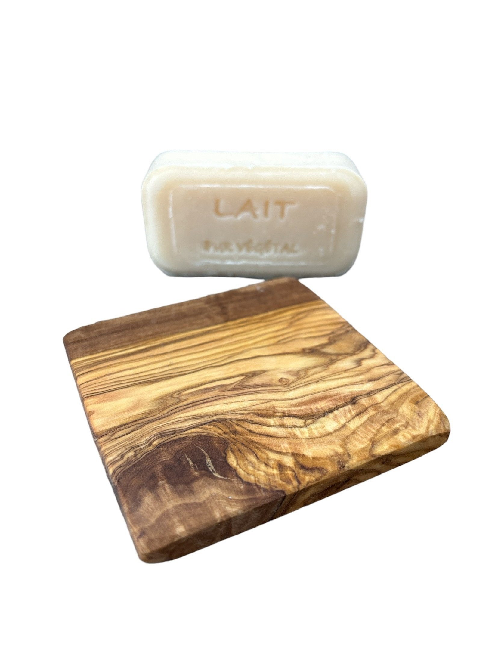 Olivenholz-erleben Seifenablage Seifenablage quadratisch 9 × 9 cm aus Olivenholz, Breite: 9 cm, 1-St., Massives Olivenholz mit schöner Maserung – jedes Stück ein Unikat