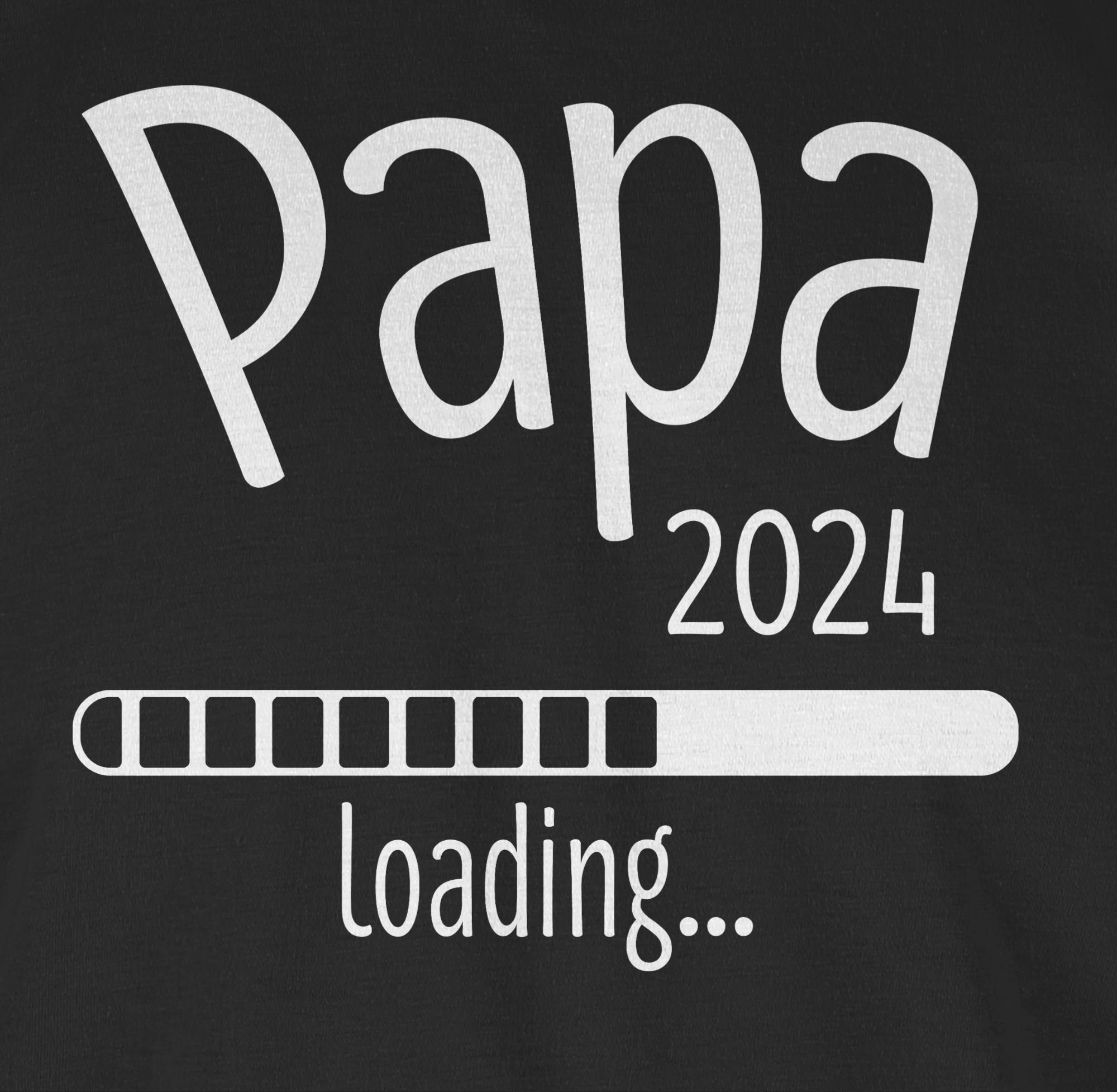 Papa Schwarz Vatertag Papa Geschenk 01 2024 Shirtracer loading für T-Shirt