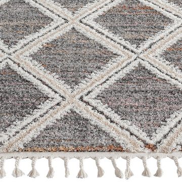 Teppich Orient Teppich mit modern legerem Orient Rautenmuster in beige, Teppich-Traum, rechteckig, Höhe: 30 mm