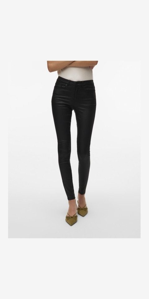 Vero Moda Lederimitathose VMFLASH MR SKINNY COATED PANTS NOOS
