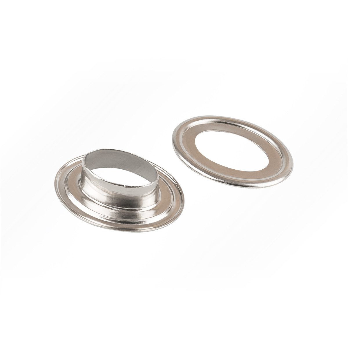 LYSEL® Крепление для штор Ovalöse Messing vernickelt 15x9mm, (1-St), 15 x 9 x 7 mm [L x B x H]