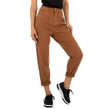 Ital-Design High-waist-Jeans Damen High Waist Jeans in Braun