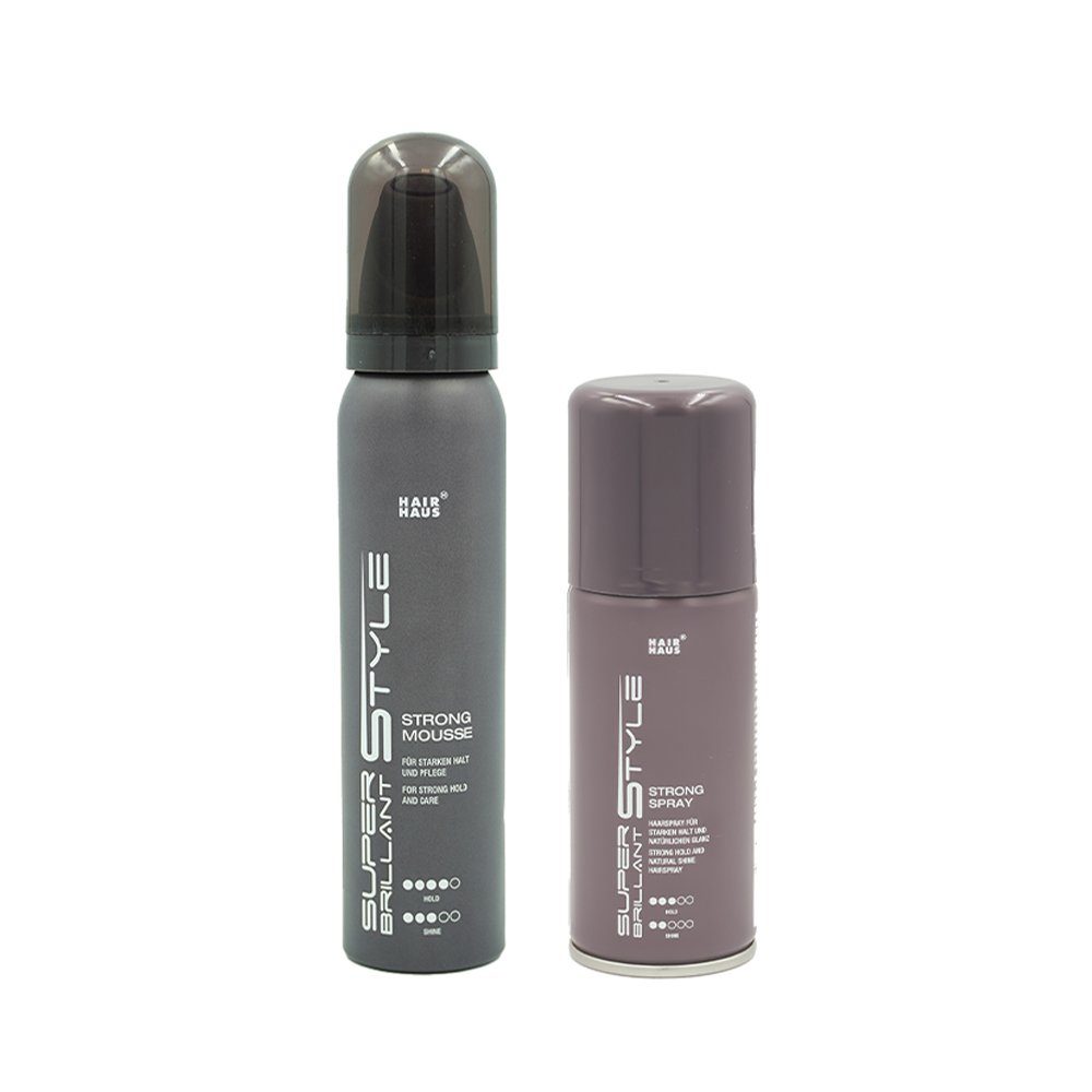 sbs Haarpflege-Set SB Style Strong Mousse 100ml & Strong Spray 100ml Set