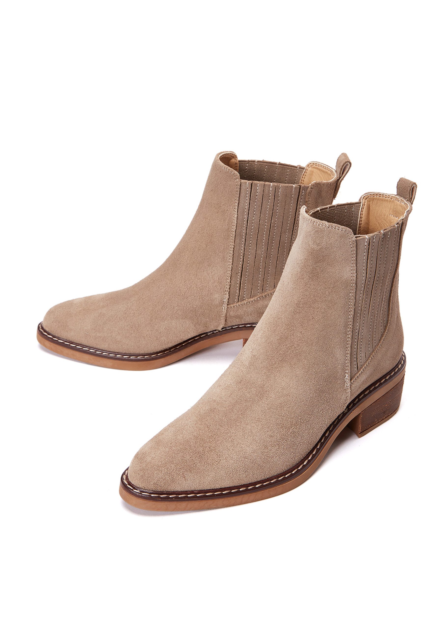 Derimod Chelsea-Stiefel aus Leder Chelseaboots Textilfutter, Thermosohle, Absatz 2,5 cm