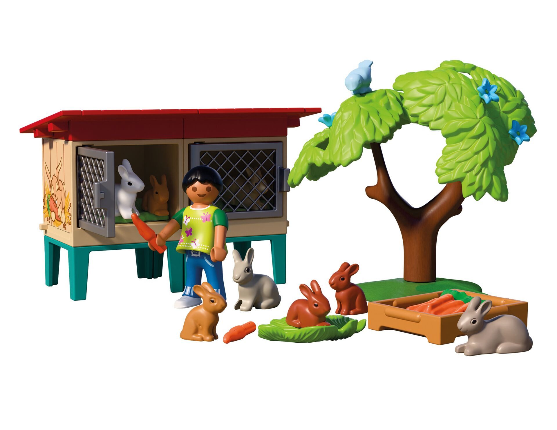 Playmobil® Ländlicher Kaninchenstall (72170), Country Konstruktions-Spielset, Made in Europe
