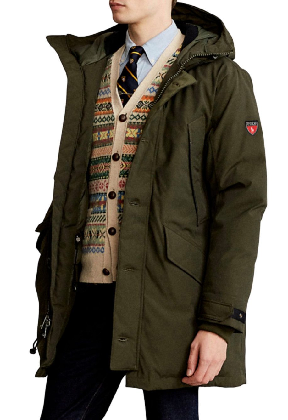 Polo Ralph Lauren Daunenjacke Daunenjacke Wasserabweisender Parka W 650g Mantel Parka Enthält 650g Daunen, Wasserabweisender Stoff