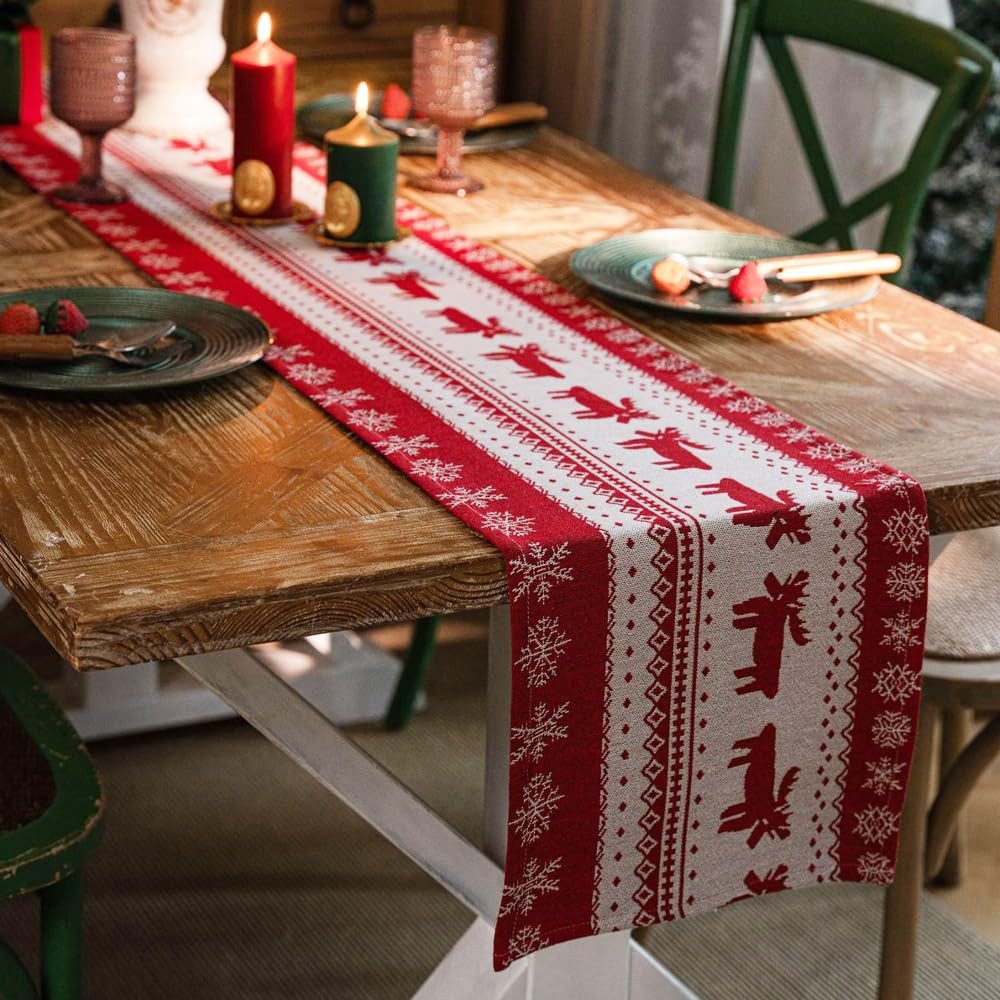 FOUORTUNATE-BEE Tischläufer Weihnachtsdeko Innen Tischläufer Weihnachten günstig online kaufen