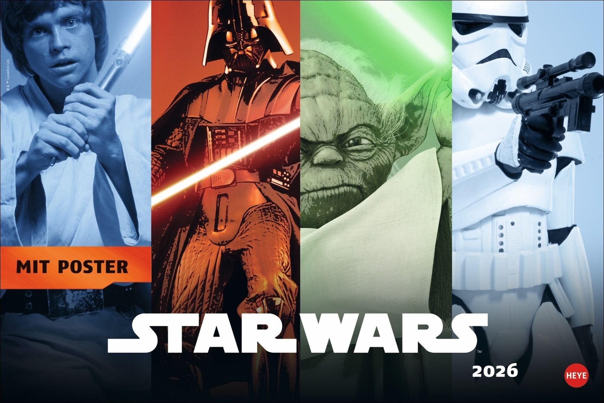 Athesia Kalenderverlag Wandkalender Star Wars Broschur XL Kalender 2026