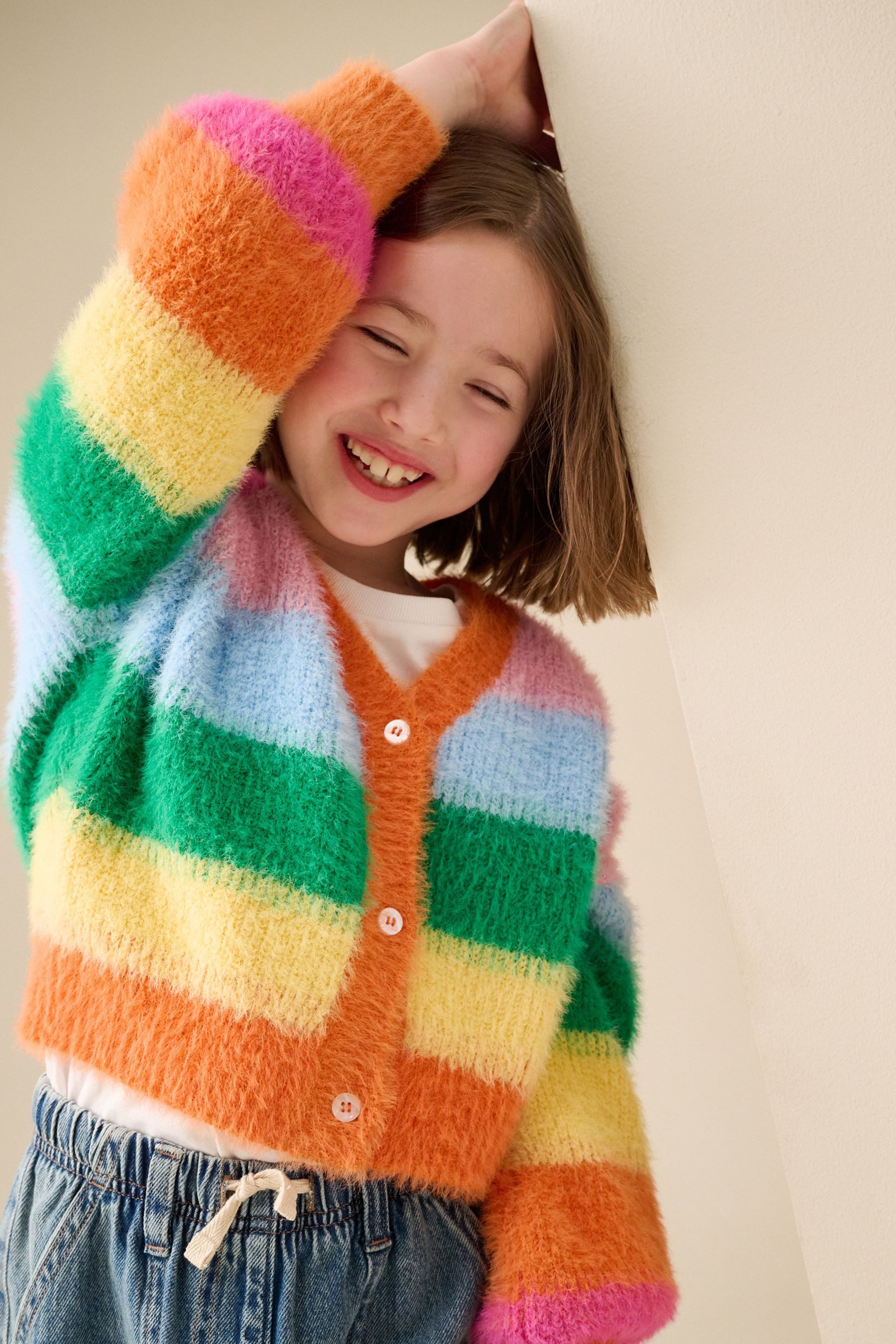 Next Strickjacke Strickjacke mit V-Ausschnitt (1-tlg)