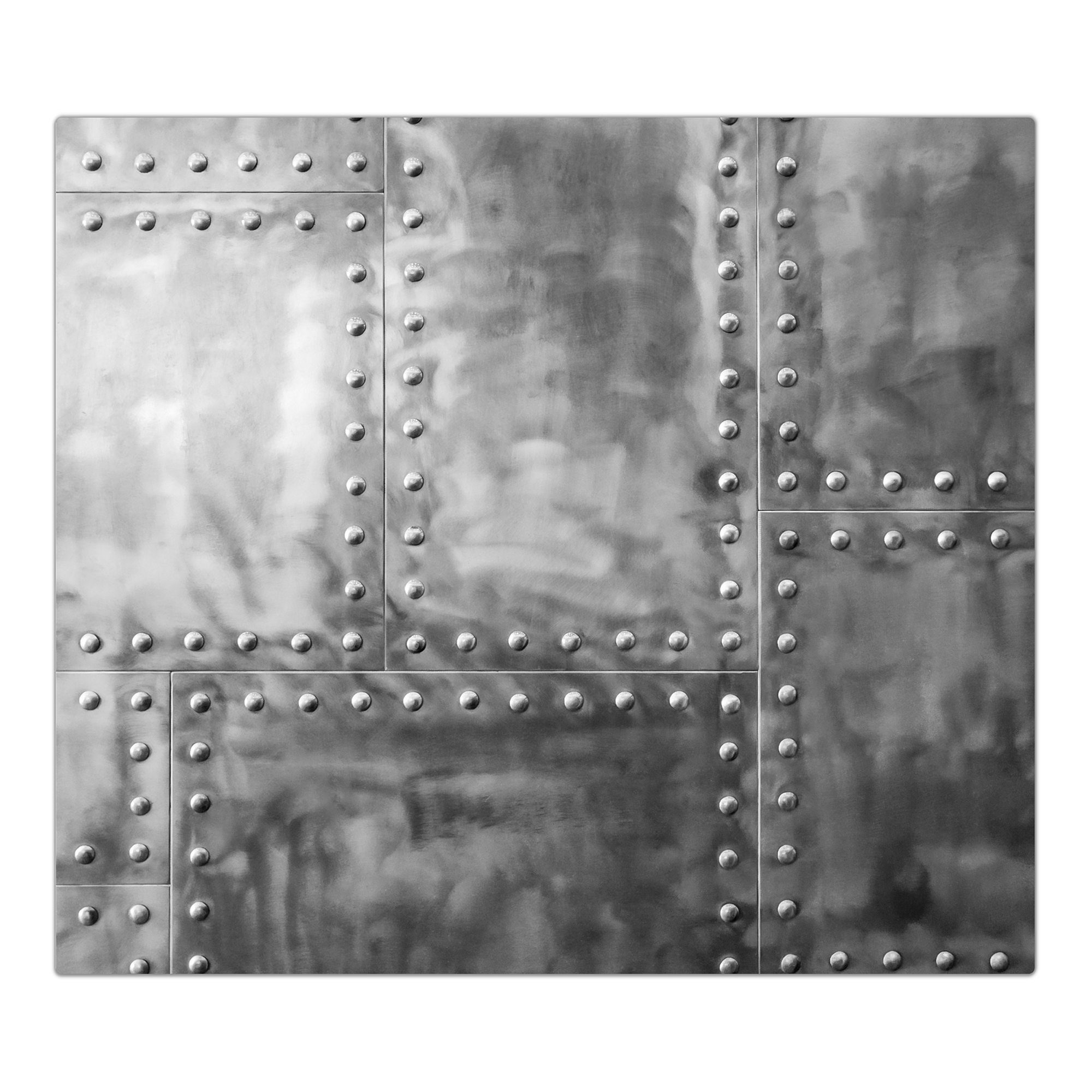 Günstigster Preis Primedeco Herd-Abdeckplatte Herdabdeckplatte Spritzschutz aus Glas Metall, (1 tlg) Muster aus Glas