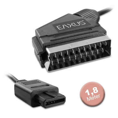 EAXUS RGB Scart Kabel für Nintendo GameCube und SNES Spielkonsolenzubehörkabel, (180 cm), für beste Bildqualität, für NGC & Super Nintendo