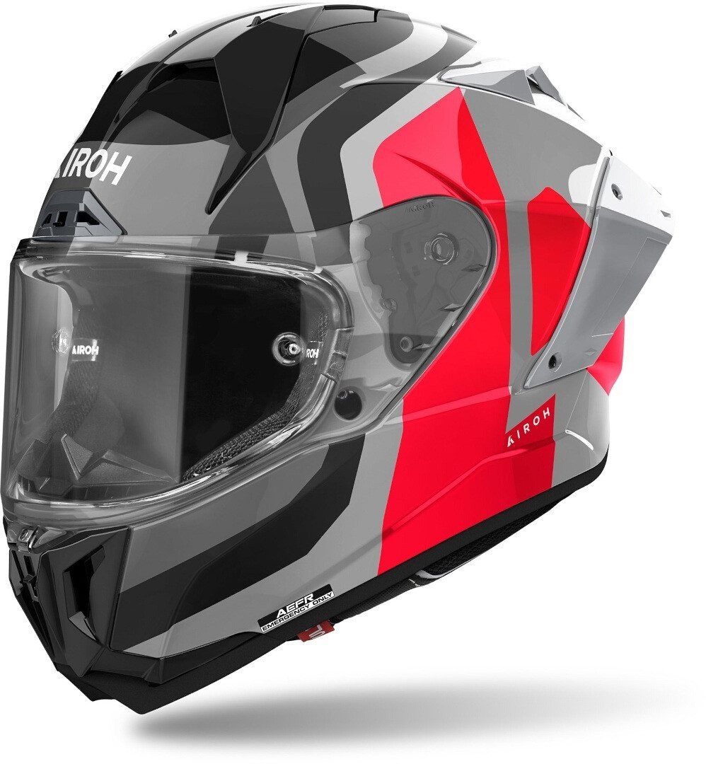 Airoh Motorradhelm GP 800 Competition Carbon Helm, vorbereitet für Kommunikationssystem,Notfallsystem-Polsterung (EQ