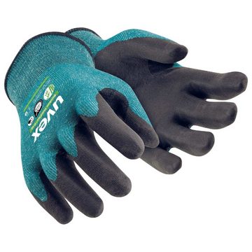 Uvex Mechaniker-Handschuhe Schnittschutzhandschuhe Bamboo TwinFlex D xg 60090 5 Paar Cut D (Spar-Set)