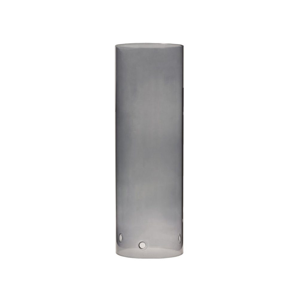Kerzenständer Storefactory Glaszylinder STORM gerade grau, Ø 13x38cm