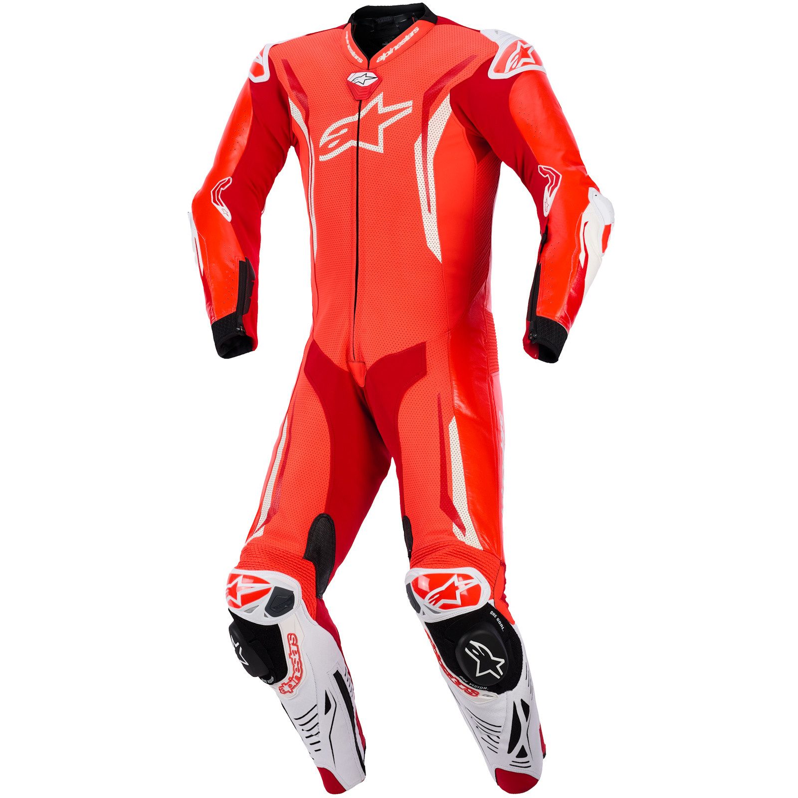 Alpinestars Motorradkombi Alpinestars GP Tech V5 1tlg. Perf. Lederkombi Rot / Hellrot / Weiß