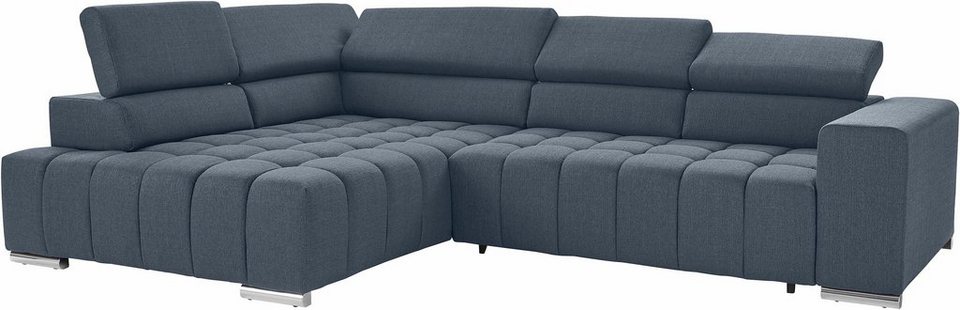 exxpo - sofa fashion Ecksofa Elias, mit Kopf- bzw. Rückenverstellung,  wahlweise mit Bettfunktion