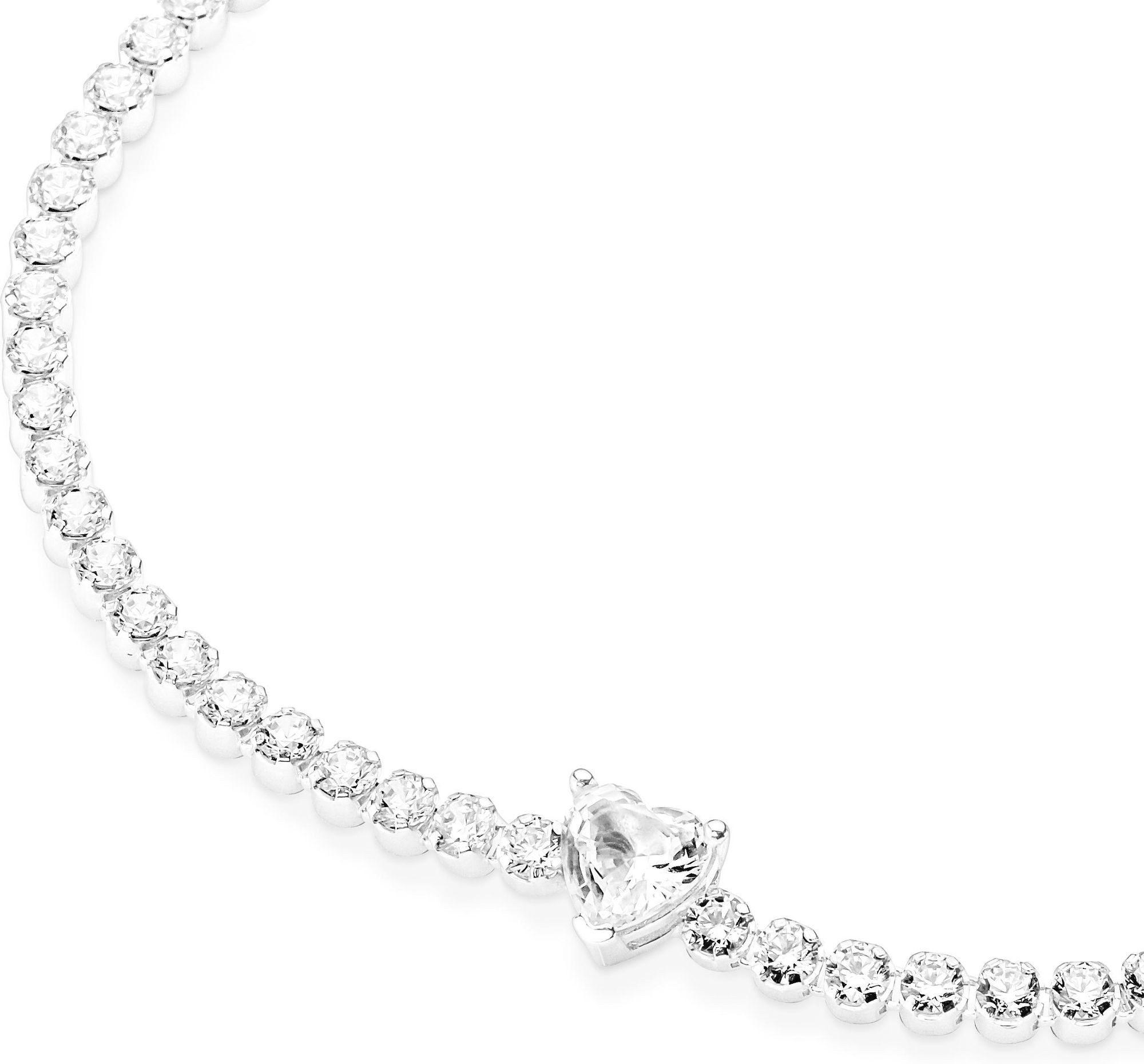 Pandora Tennisarmband Funkelndes Herz Silber günstig online kaufen
