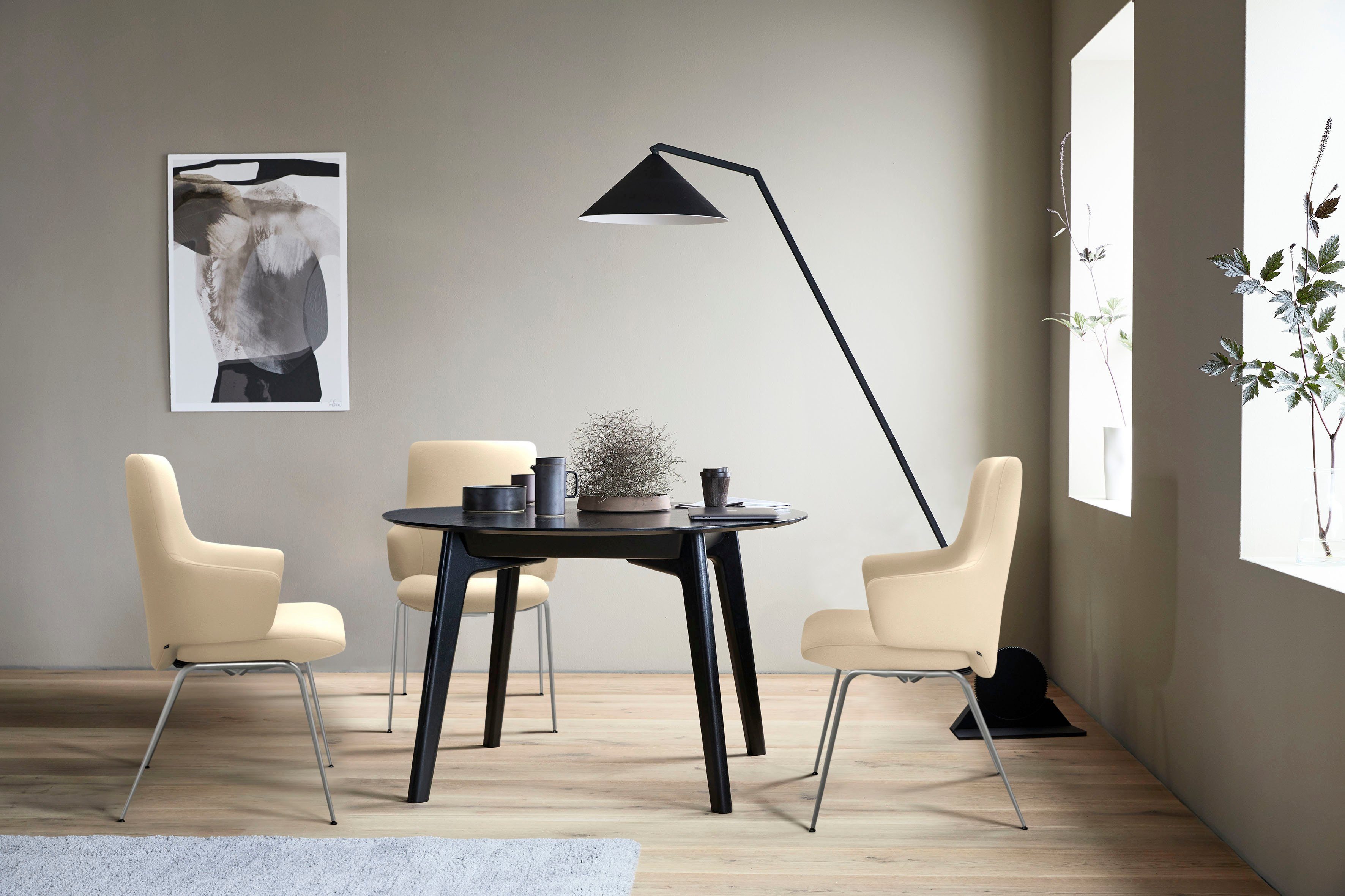 Stressless® Polsterstuhl Laurel, Low Back mit Armlehne, Größe L, mit Beinen aus Stahl in Chrom glänzend