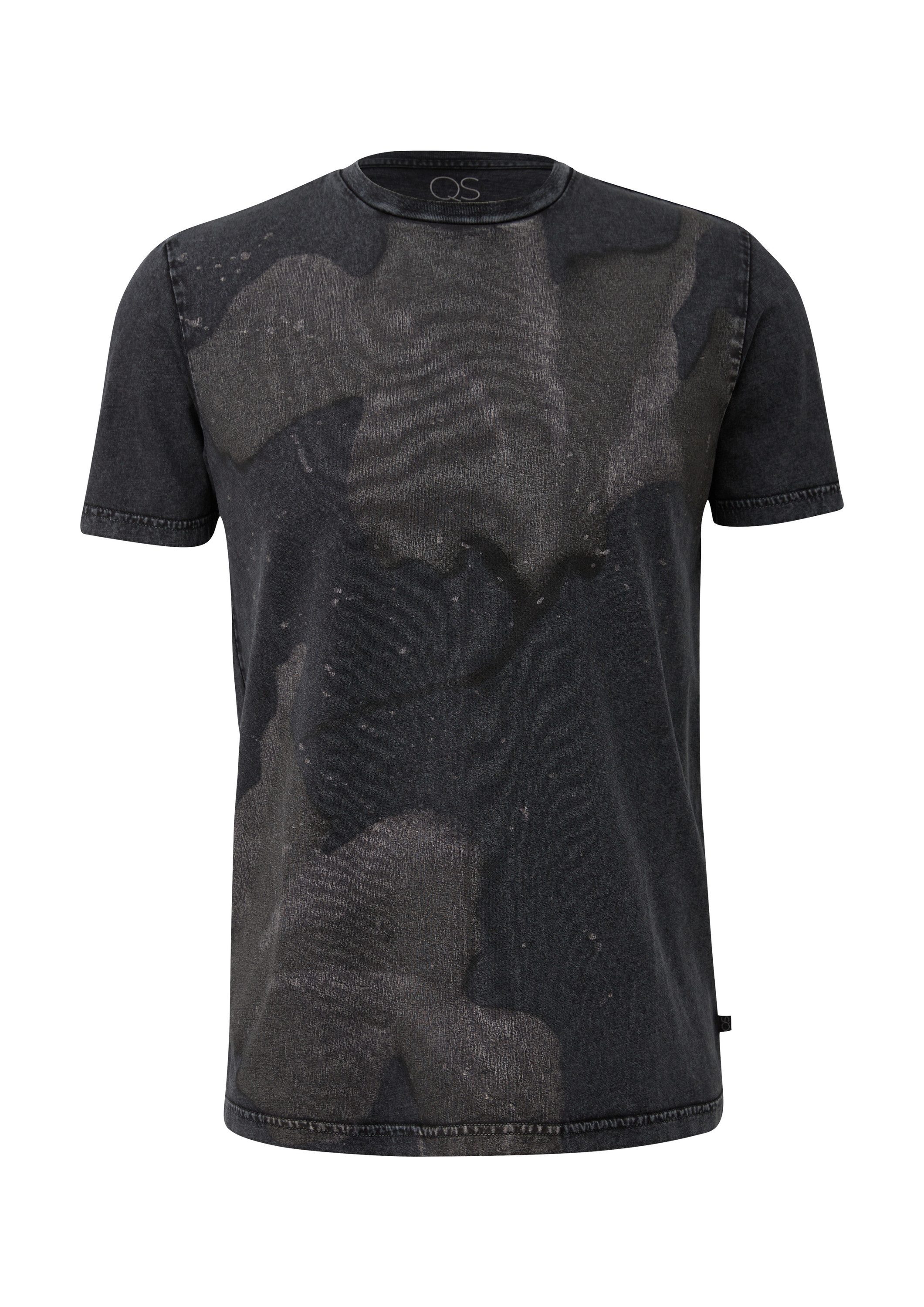 QS Kurzarmshirt T-Shirt T-Shirt mit Frontprint aus reiner Baumwolle günstig online kaufen