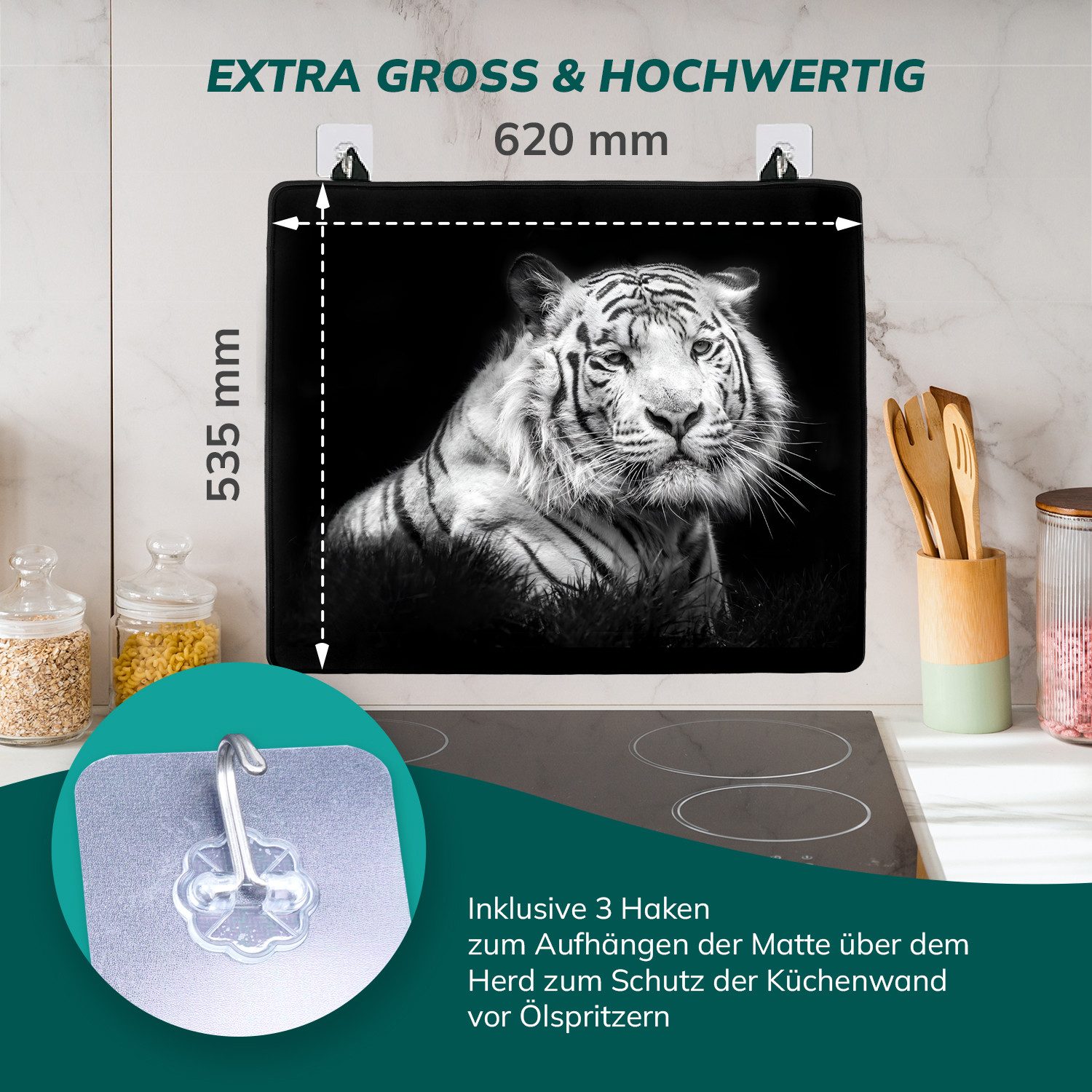 Chef-Mix Herd-Abdeckplatte Matte wasserdicht mit Antirutschbeschichtung, Schutz für Elektroherd, Waschmaschine, Trockner