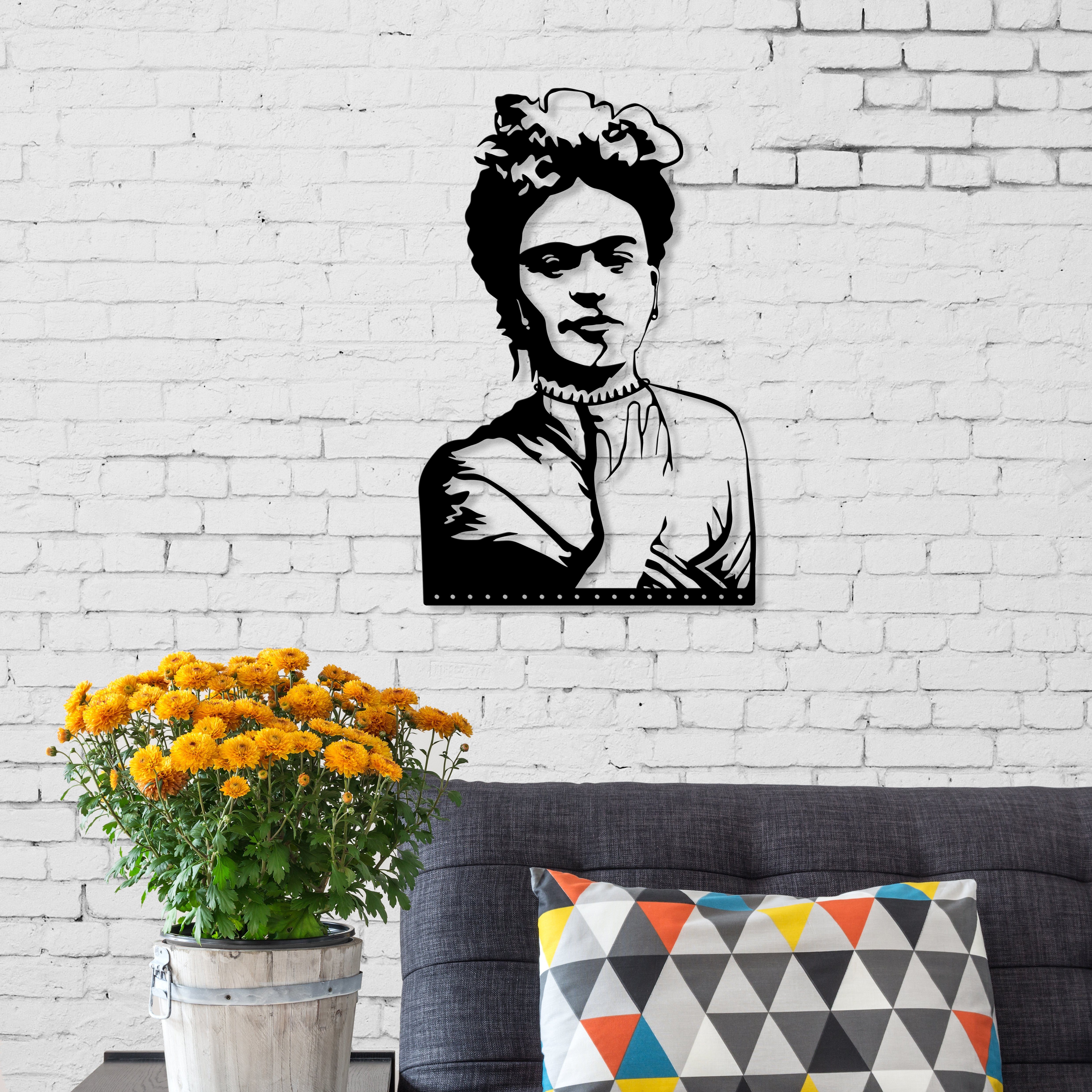 Metall Nr.15 Wanddekoration Wanddekoobjekt Decortie Frida aus Metall 32 Wanddekoration x 1.5, x 49 Decortie