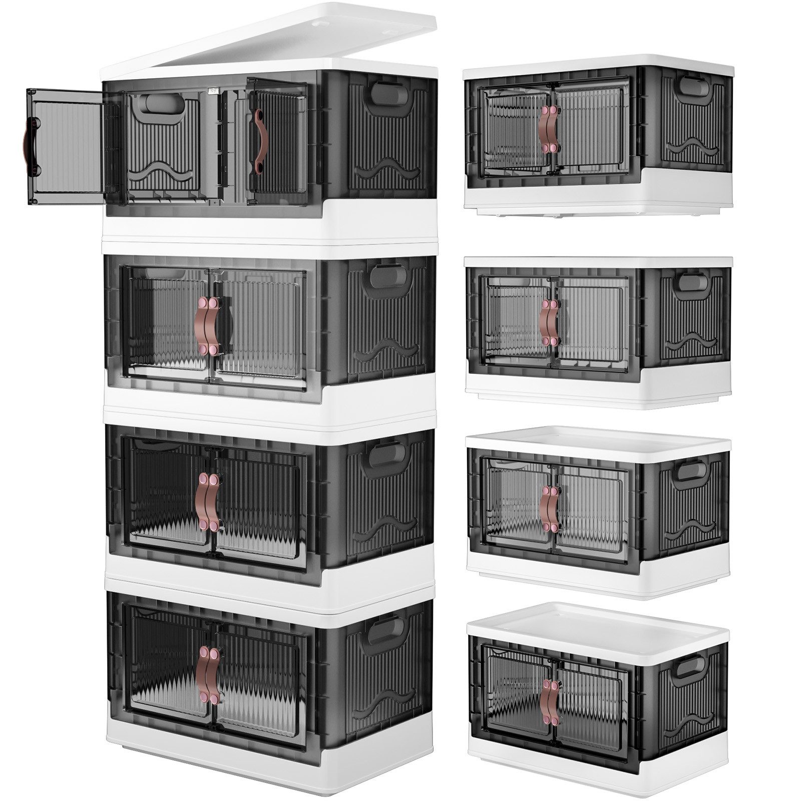 POPOLIC Aufbewahrungsbox 3/4 Etagen Faltbare Aufbewahrungsbox günstig online kaufen