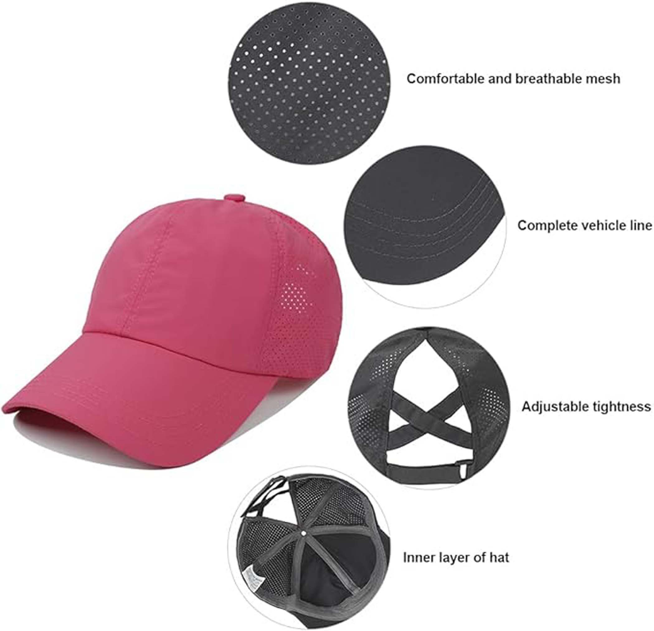 Coonoor Baseball Cap Sommermütze Basecap Sportkappe Canvas Mesh Back – Bild 2 von 5
