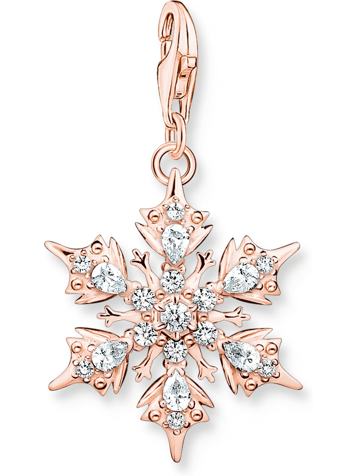 THOMAS SABO Kettenanhänger Thomas Sabo Damen-Charm 925er Silber Zirkonia