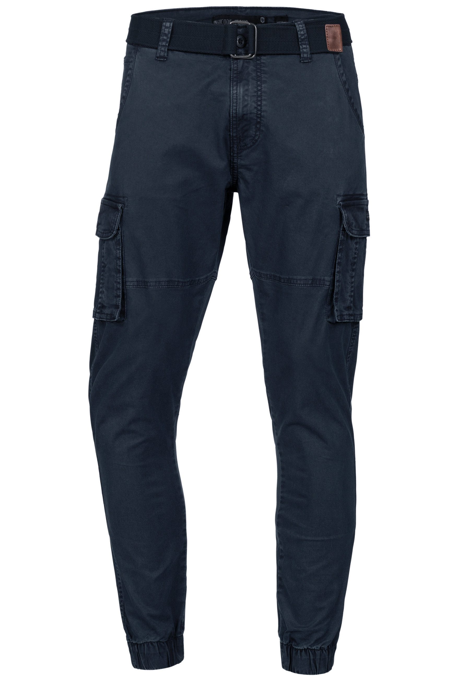 Indicode Cargohose Herren Kerr Cargo Hose Herrenhose aus elastischer Baumwo günstig online kaufen